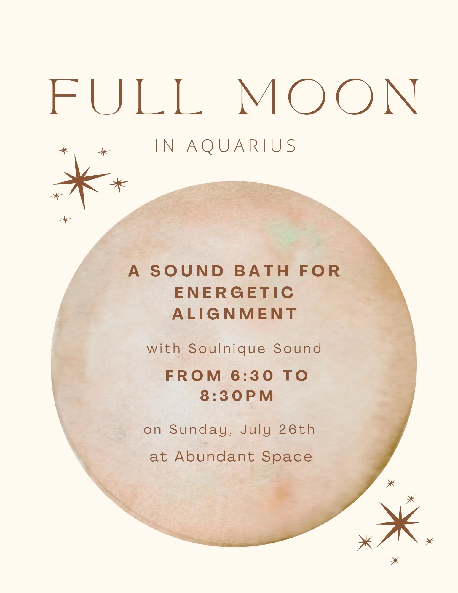 Full Moon in Aqaurius: A Sound Bath for Authentic Alignment