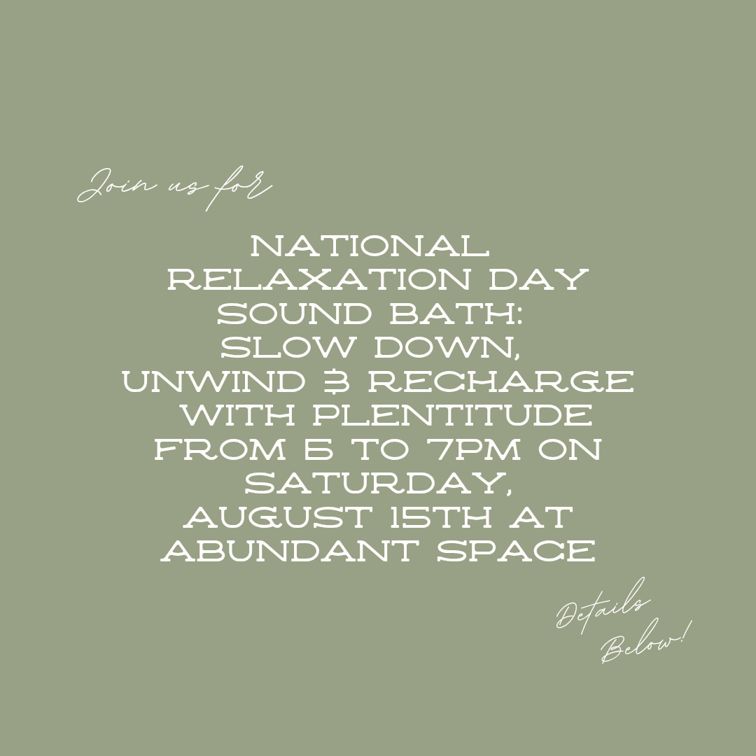 National Relaxation Day Sound Bath
