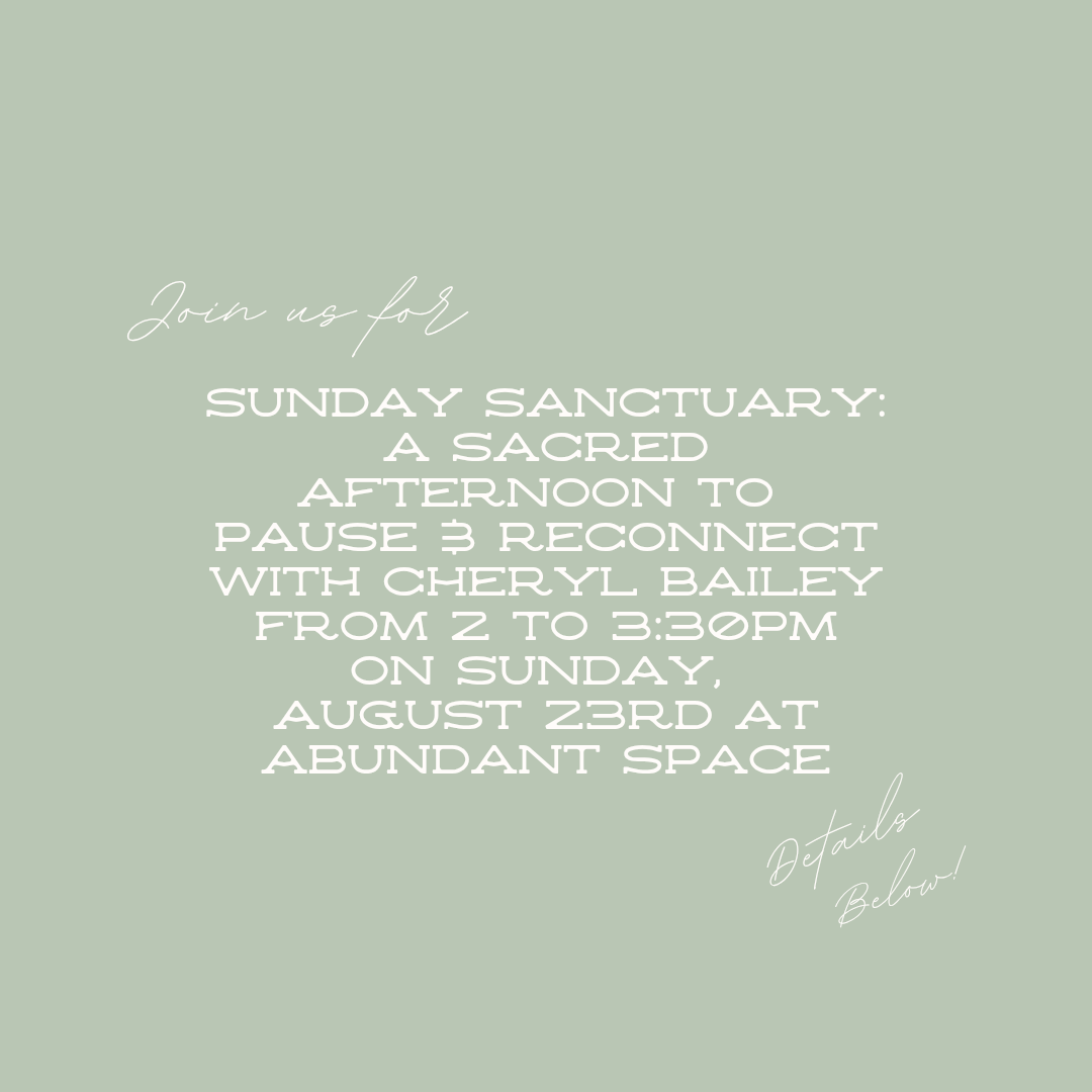 Sunday Sanctuary: A Sacred Afternoon to Pause &amp; Reconnect
