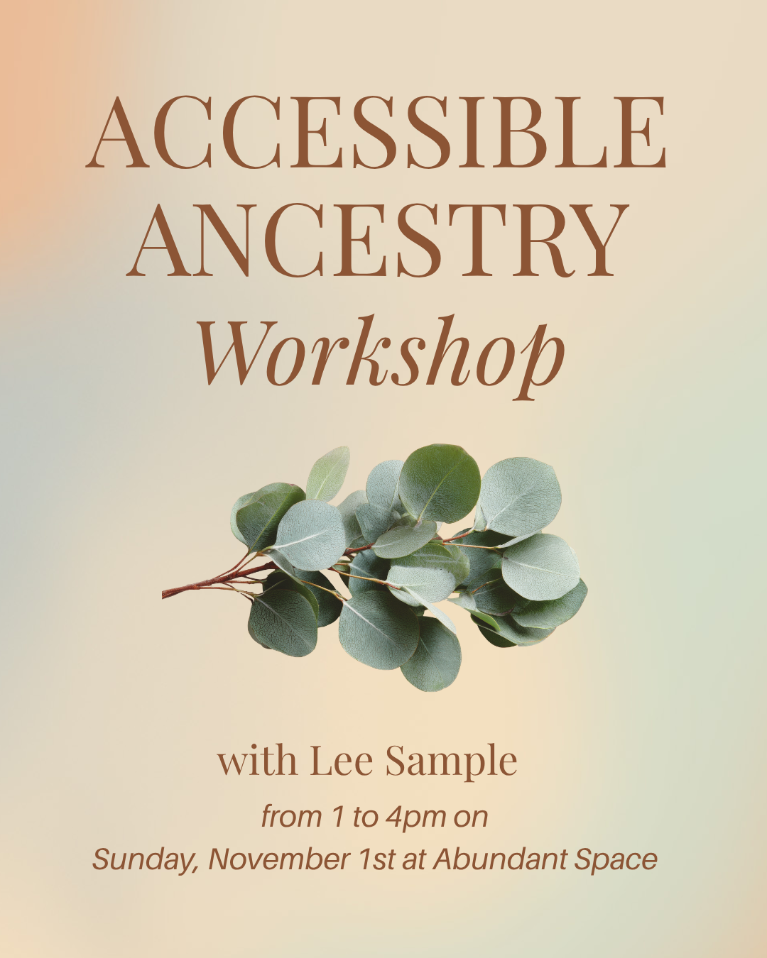 Accessible Ancestry Workshop