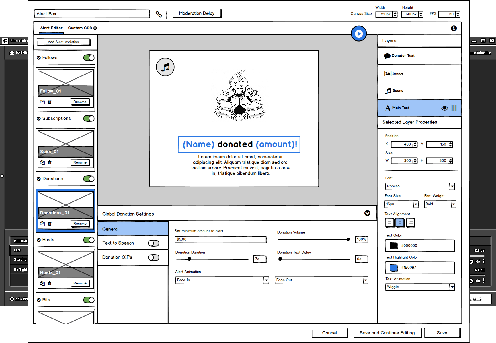 Final Wireframe Alert Variation