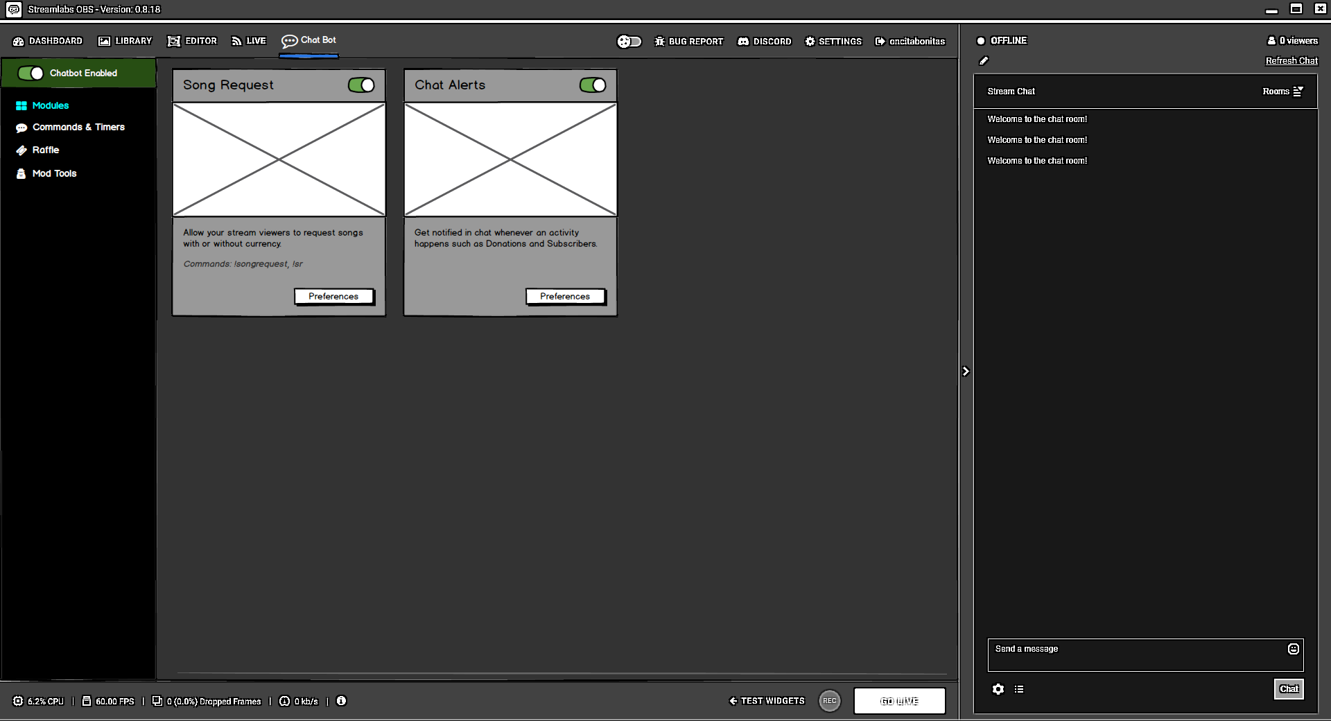 Modules Wireframe