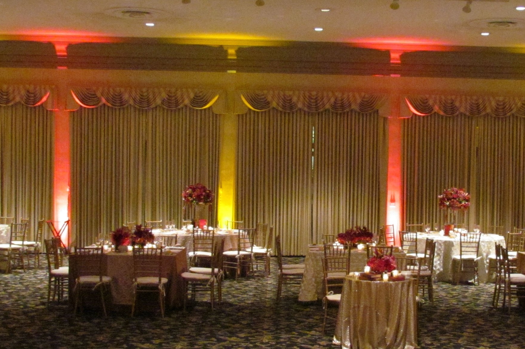 Freehof Hall: the main banquet and reception space at Rodef Shalom. The room can accommodate an estimated 400 guests for a seated reception or 300 guests with a reception and dance floor. To further enhance your enjoyment of Freehof Hall, you may utilize Wechsler Gallery which is included in the rental fee.