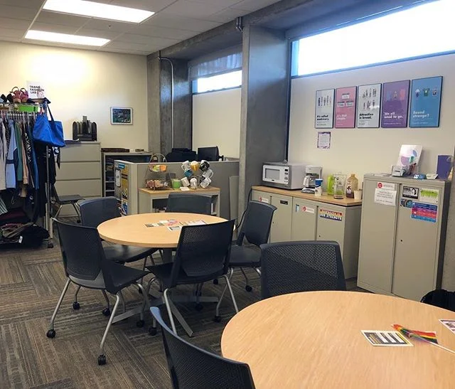 Posters up at PCC Sylvania Queer Resource Center.