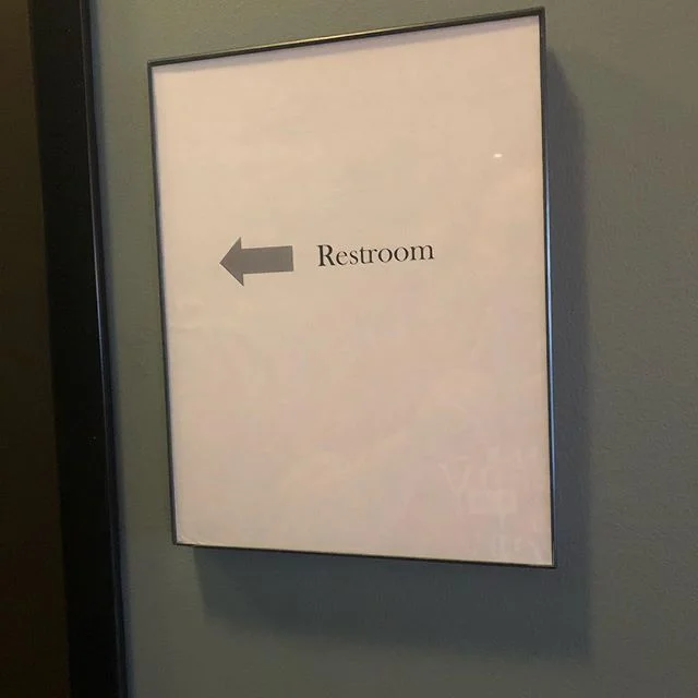 Excellent Bathroom Signage at The Country Cat!