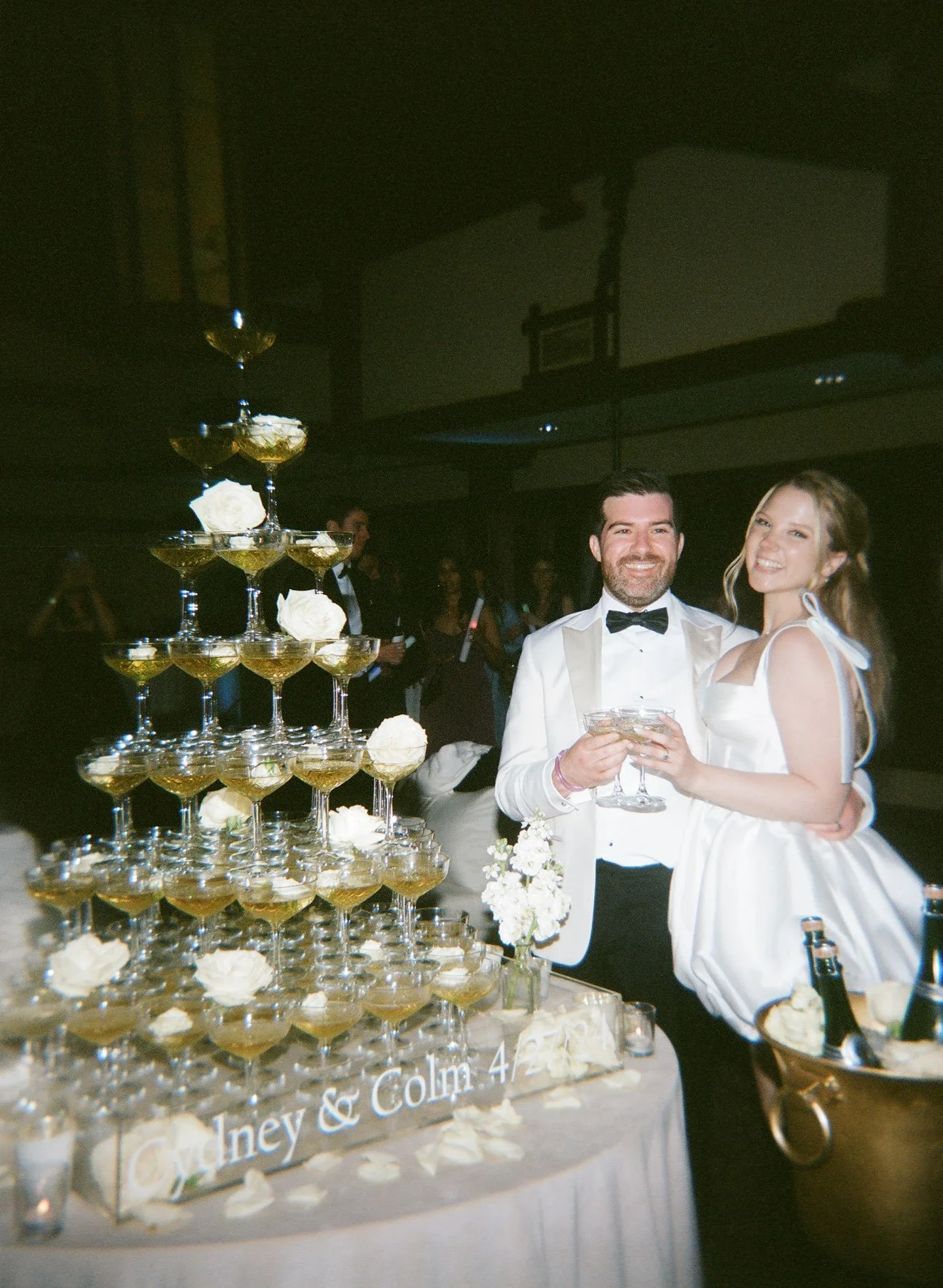 cydney Lodge champagne tower.webp