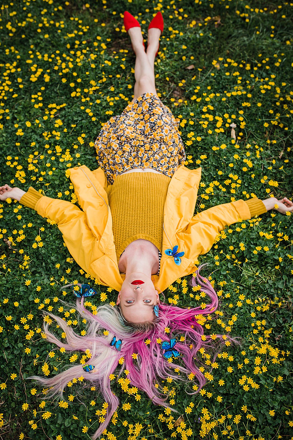 colorful and creative spring portrait photography in Lancaster, PA