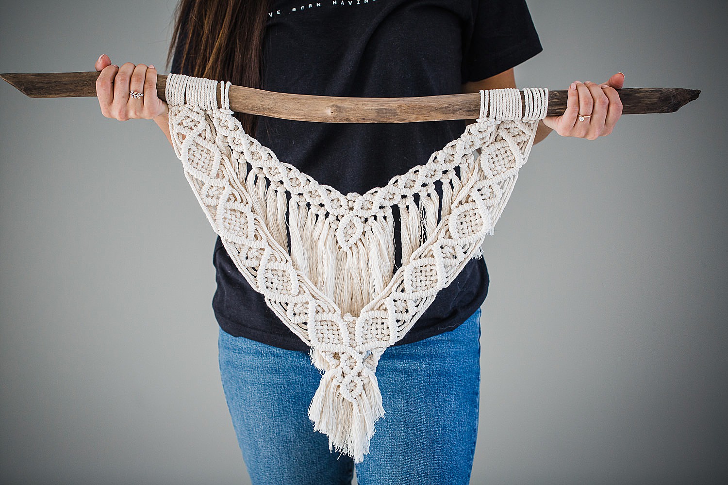  Photo of a macrame wall hanging created by Fringe by J 