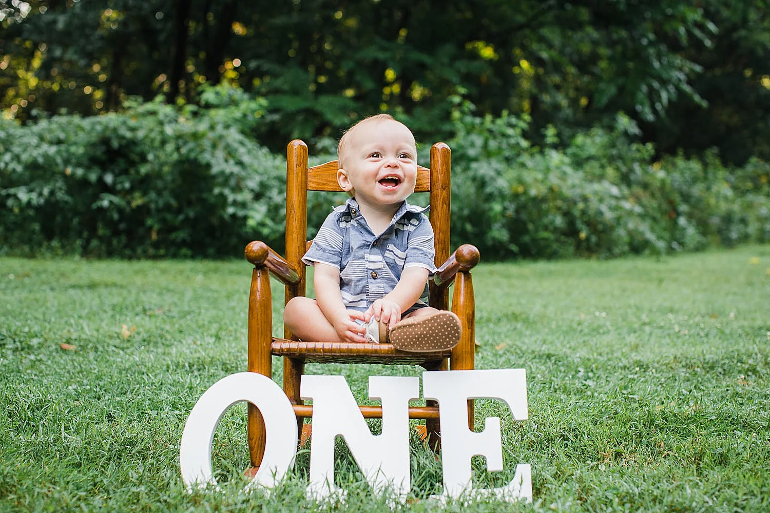summer one year photo session at Lancaster County Park