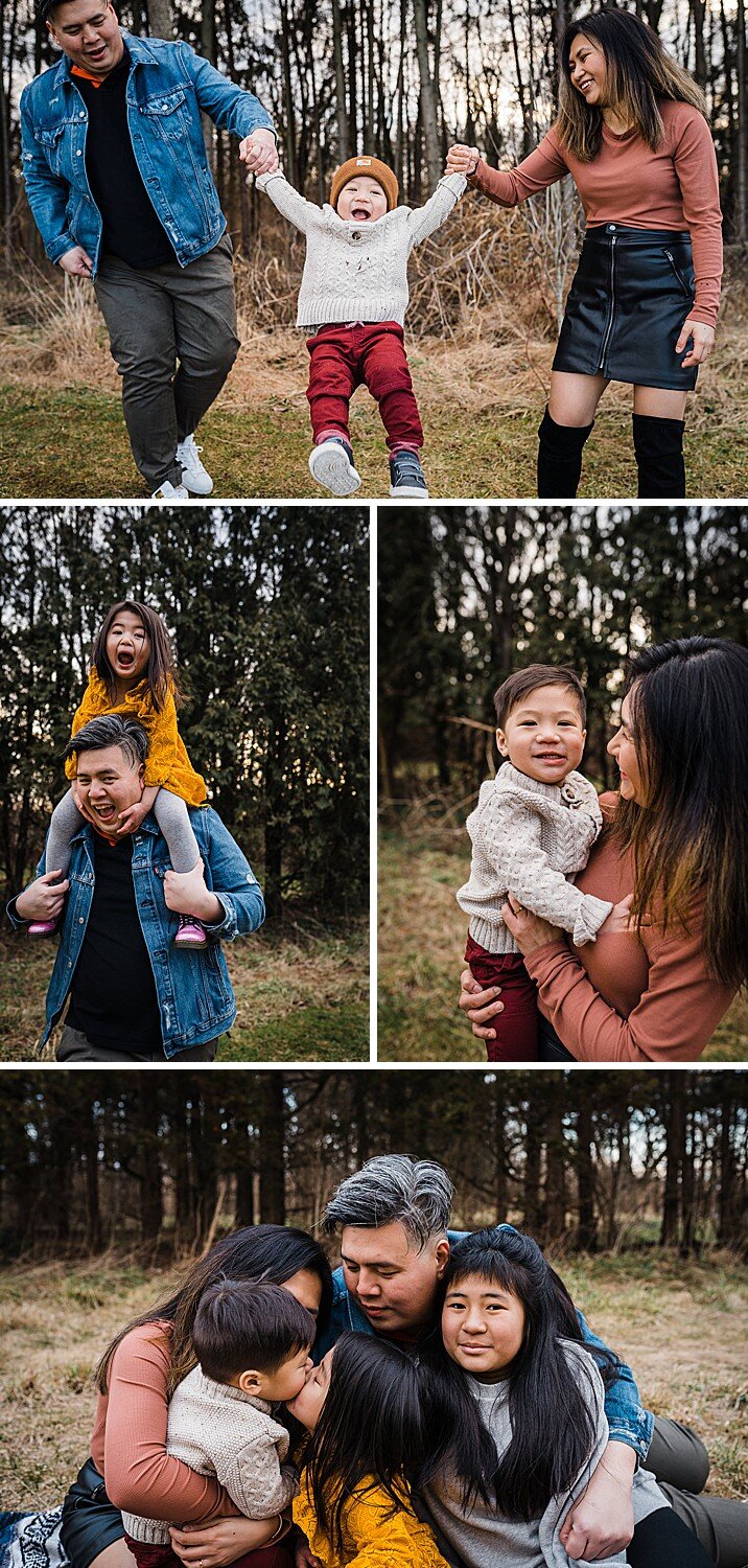  Colorful winter family photo session 