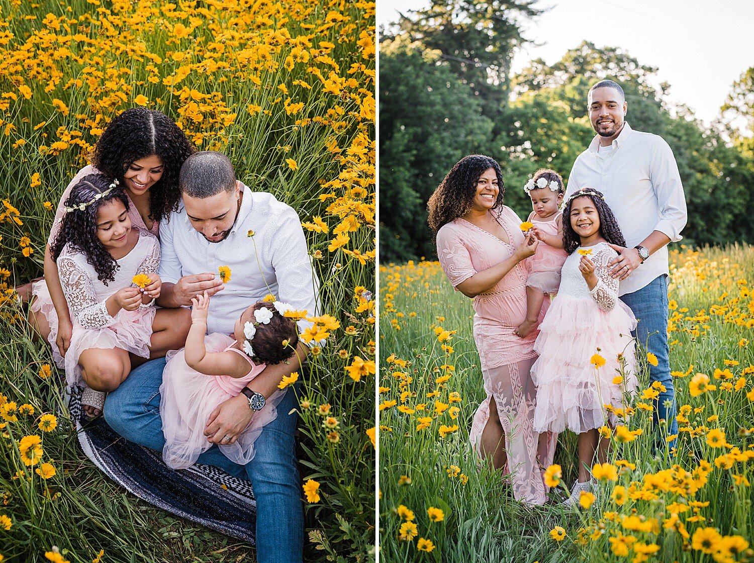 Lancaster family photography in the wildflowers