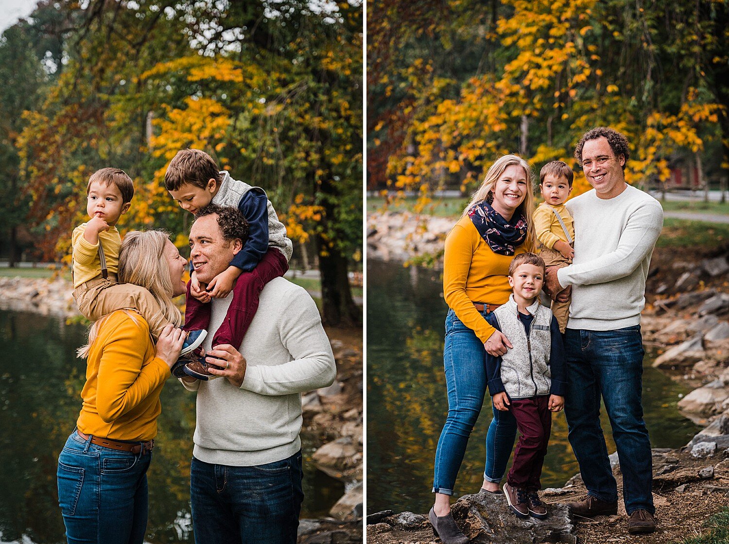 Fall family photo session at Longs Park