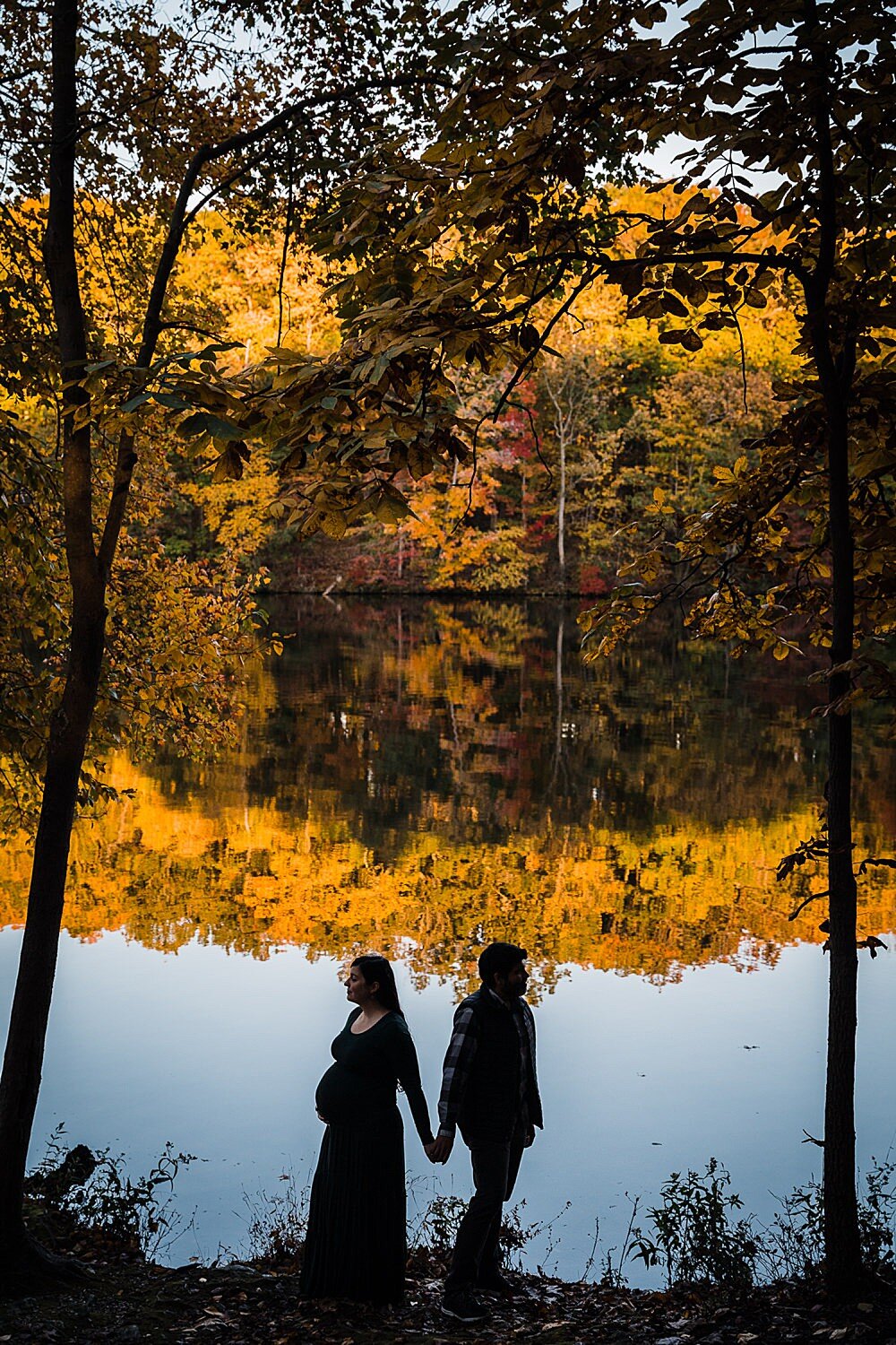 fall maternity photography at Muddy Run park in Lancaster by Melissa Engle Photography