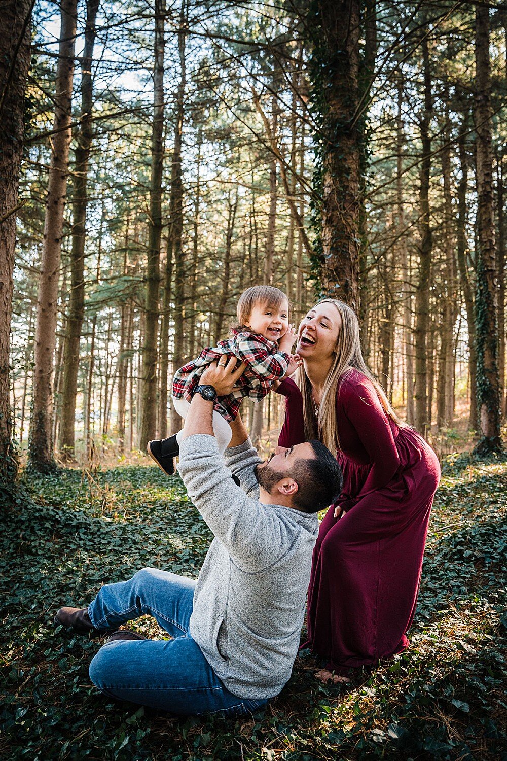 Winter family photo session in Lancaster