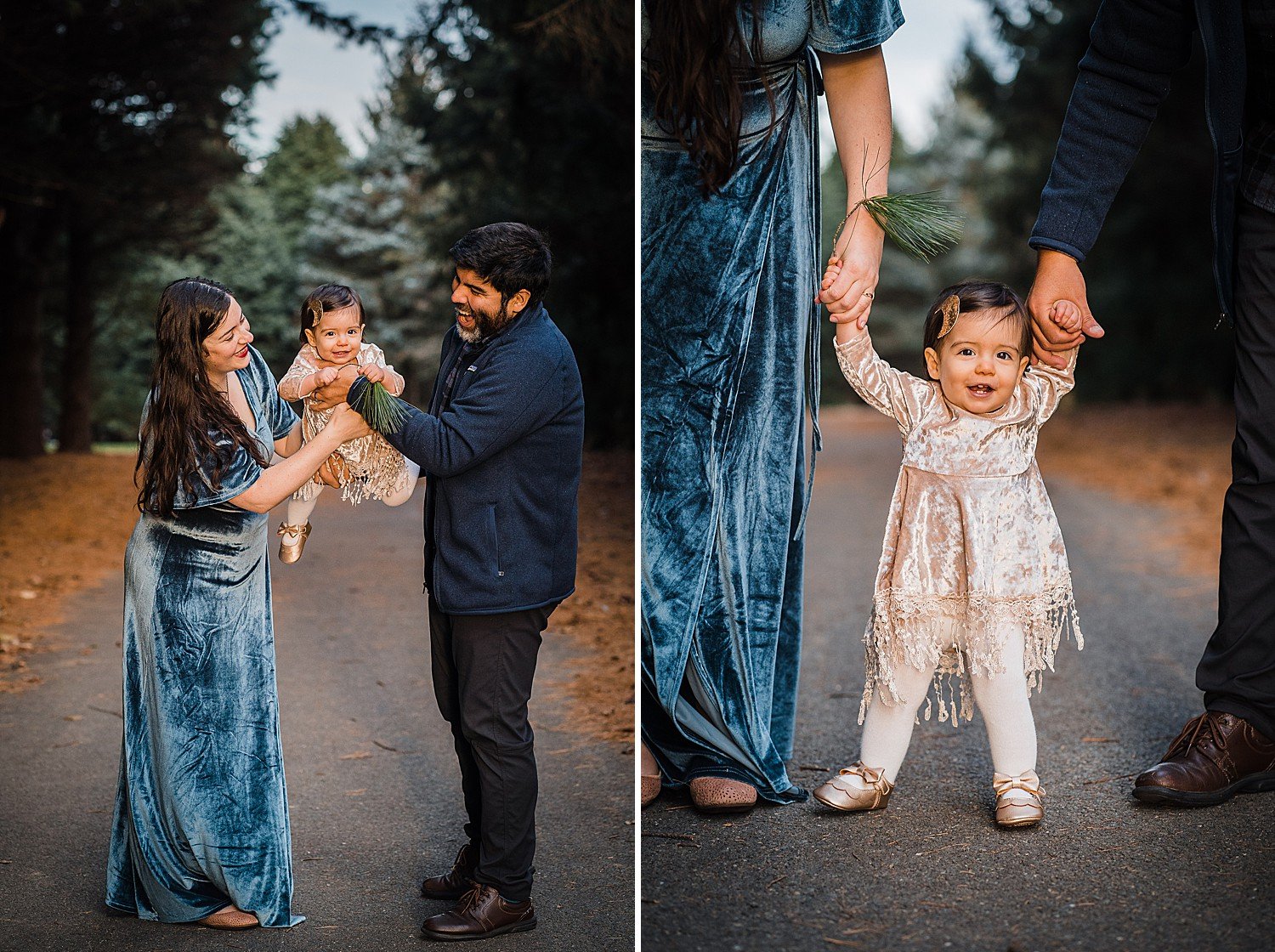 winter family photo session in Lancaster