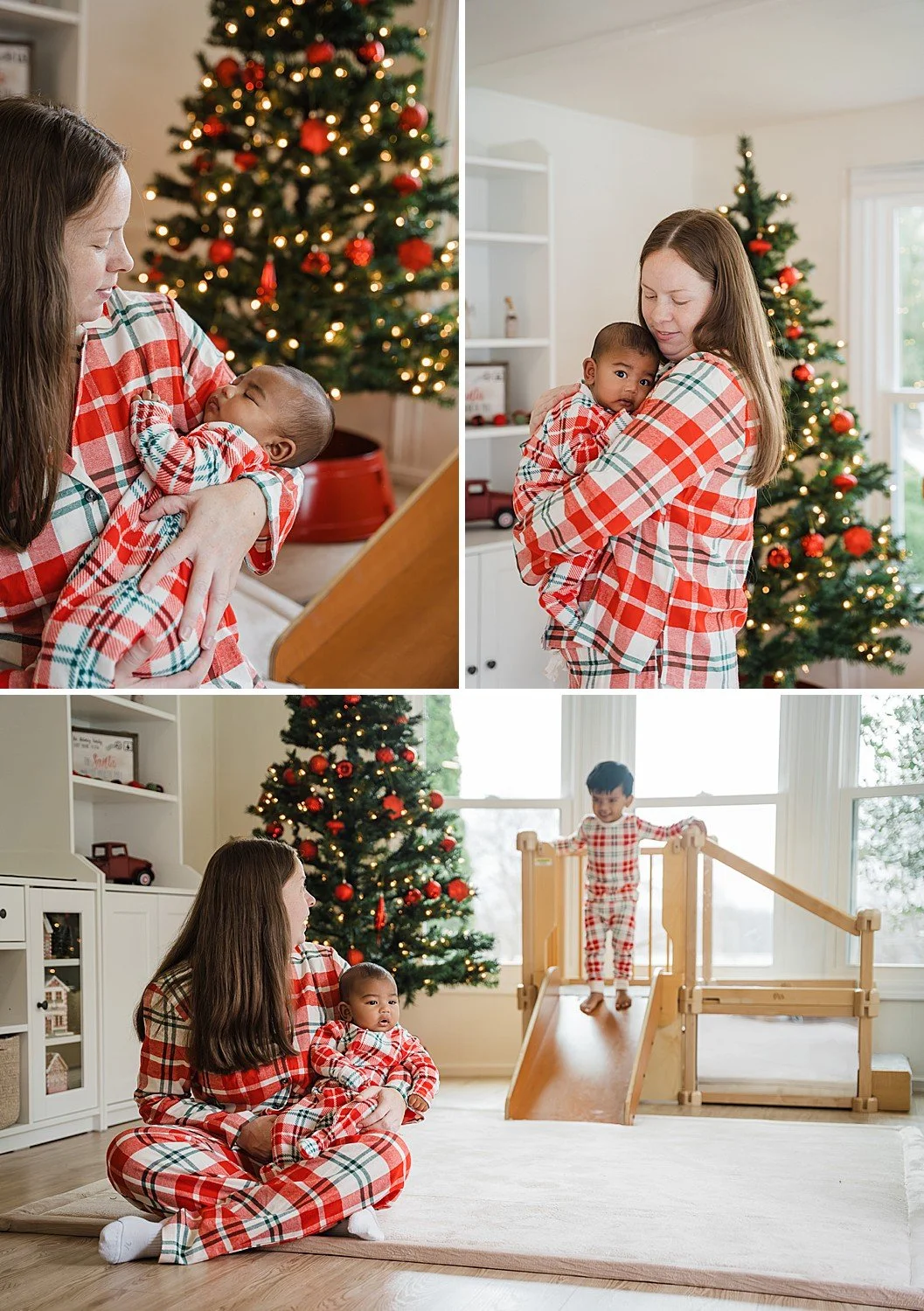 In home family Christmas photo session