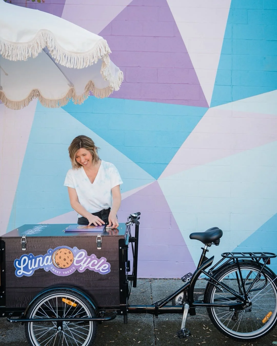 When Melissa reached out to me about doing some branding photography for her new ice cream tricycle business @lunacycletrike and said she was looking for photos that were &ldquo;casual, fun and maybe a little whimsical&rdquo; I was immediately on boa