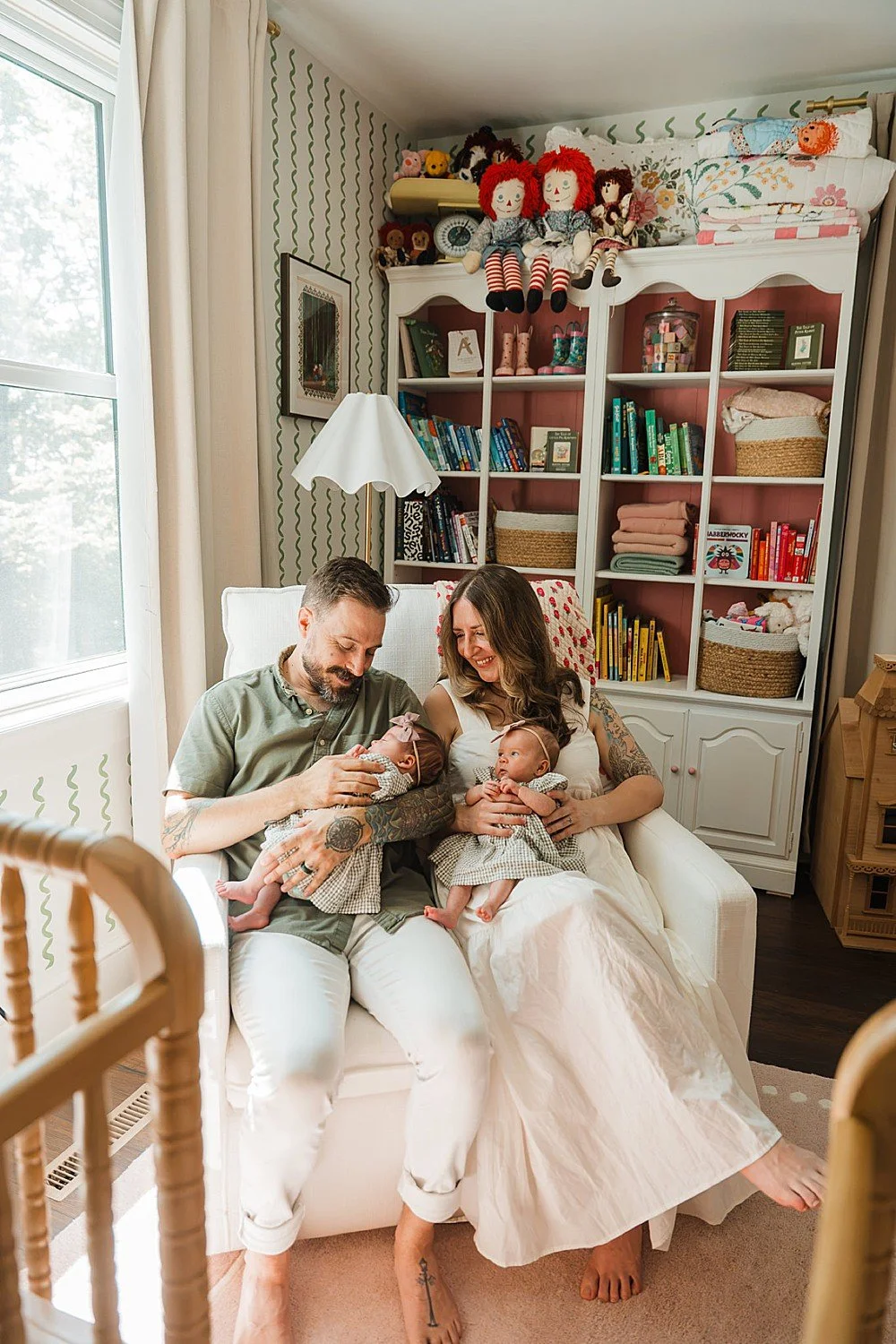 Newborn Twins Lifestyle Photography in Lancaster, PA