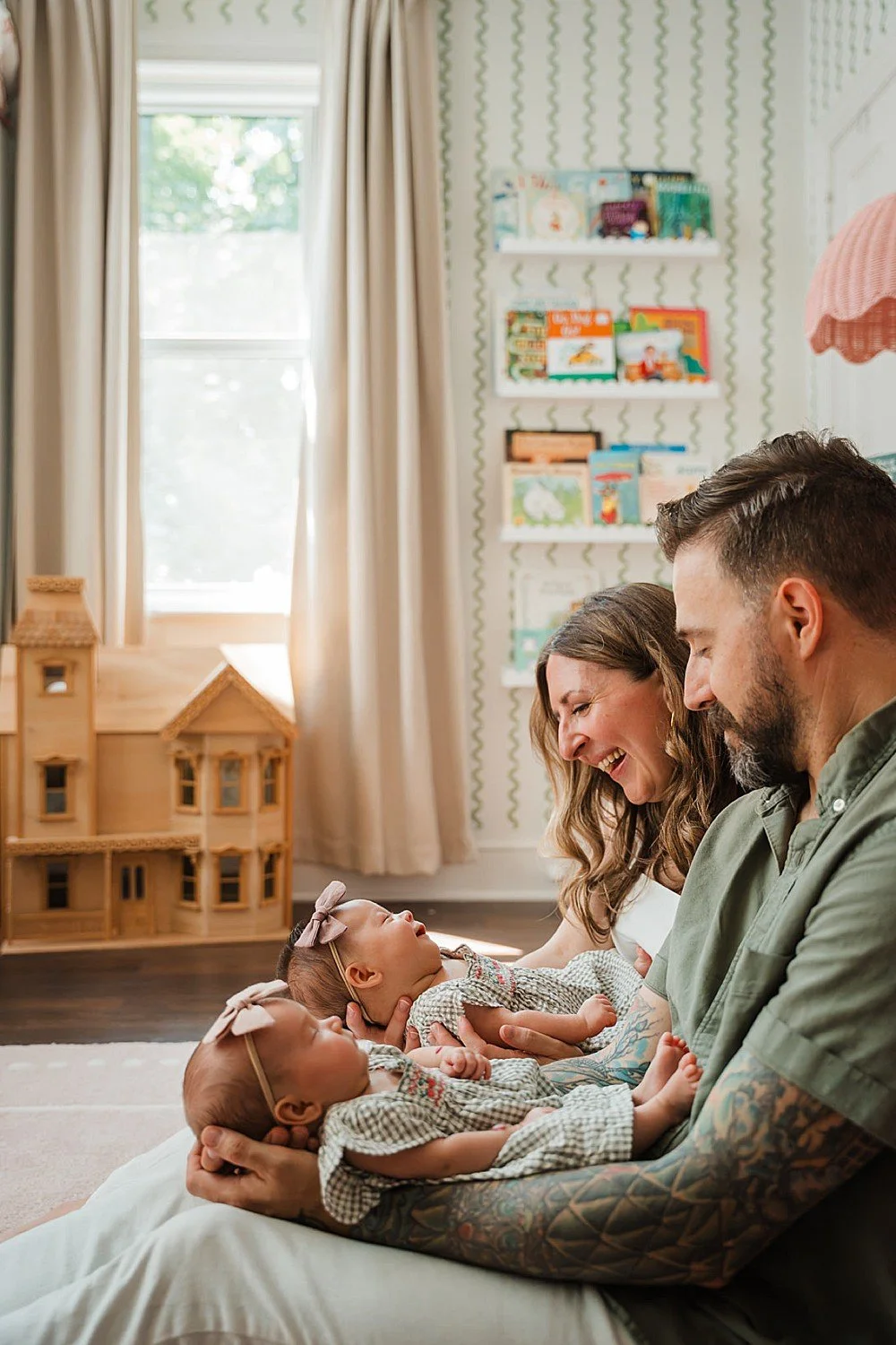 Newborn Twins Lifestyle Photography in Lancaster, PA