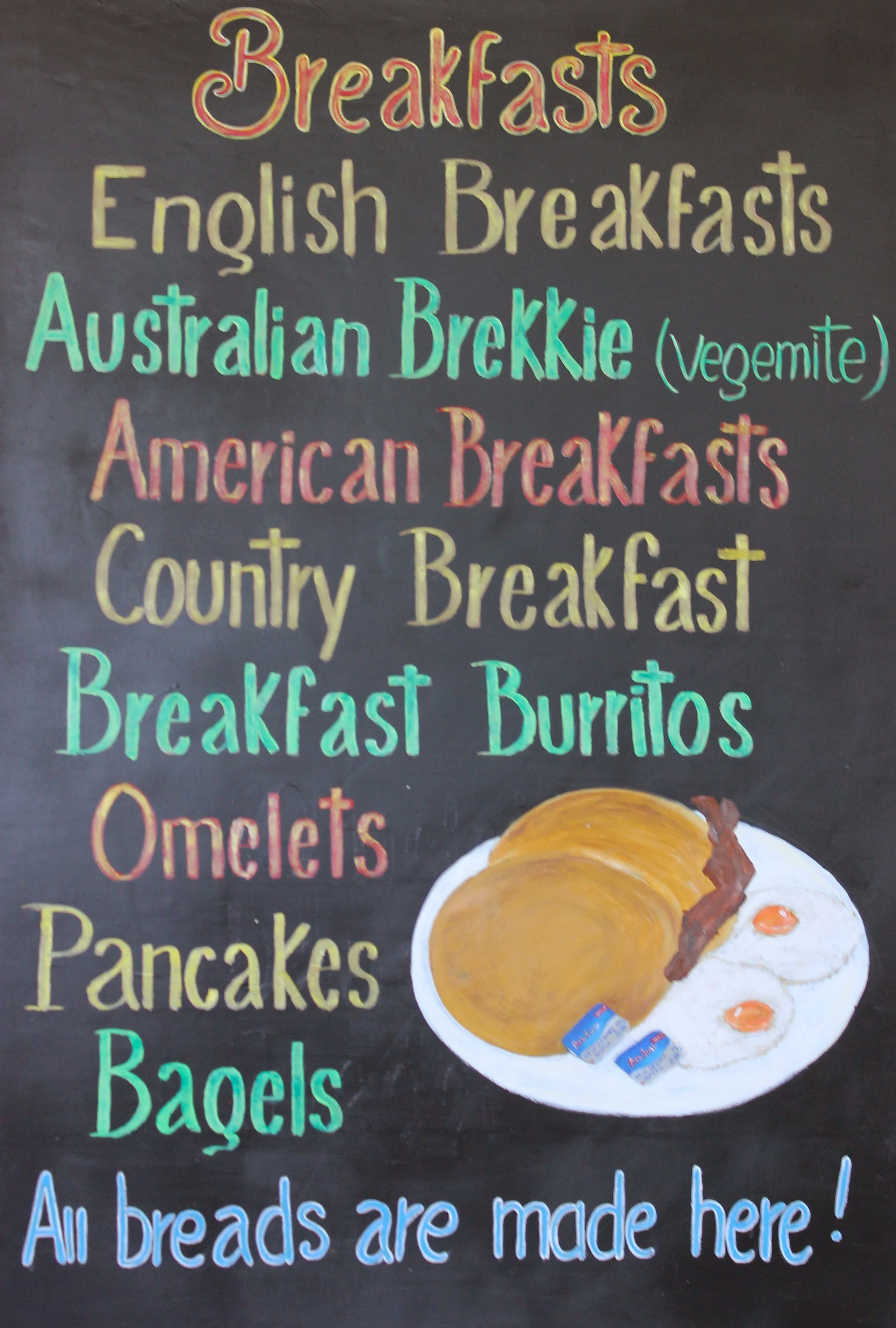 breakfast menu