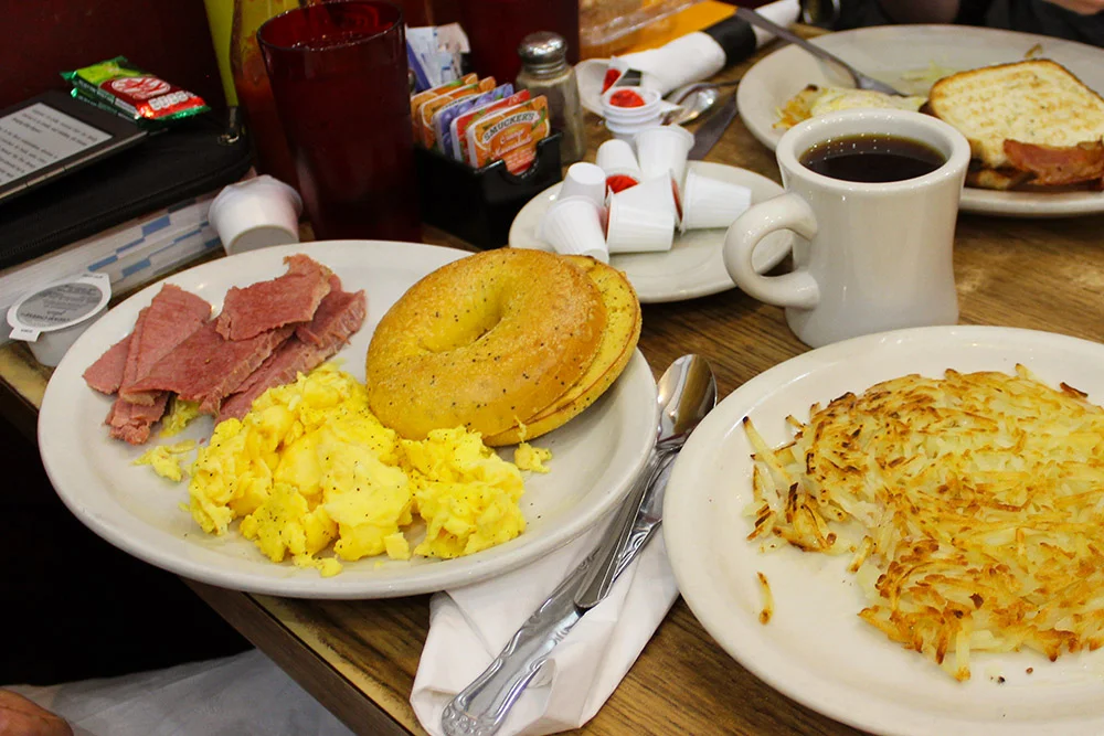 Benji's eggs and corned beef