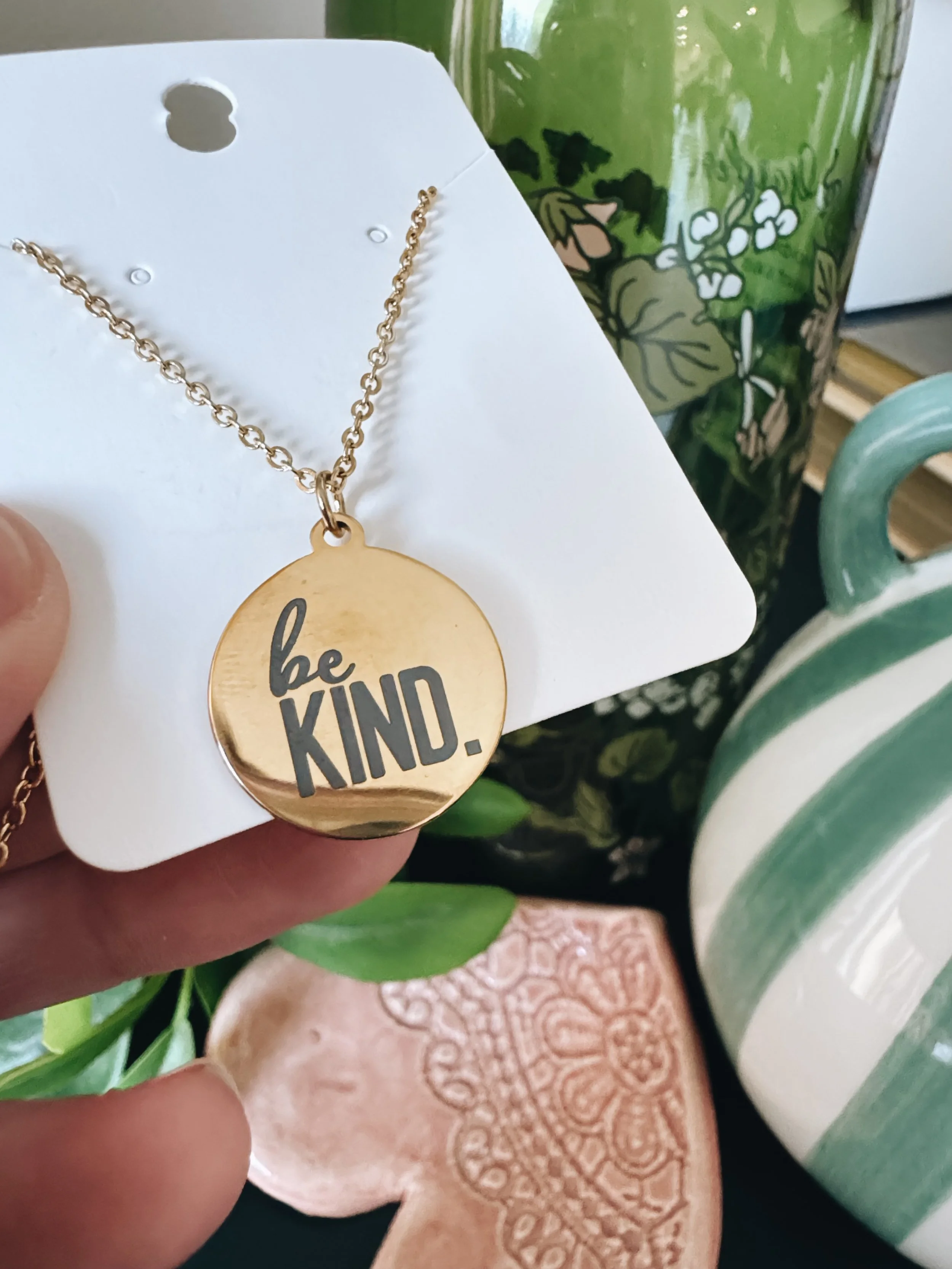 be kind engraved necklace silver gold rose gold