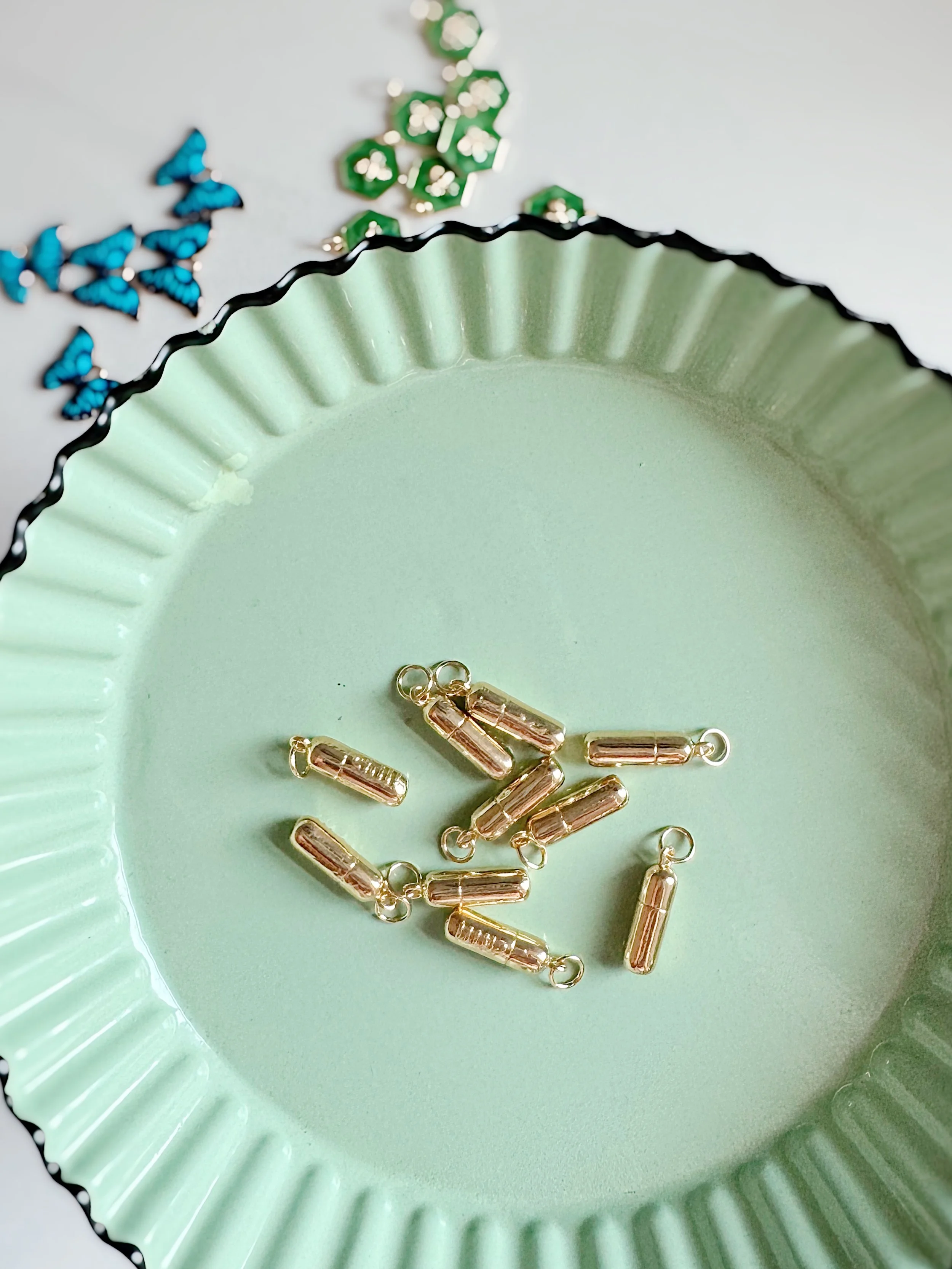 18K Gold-Plated "Chill" Pill Clip-On Charm
