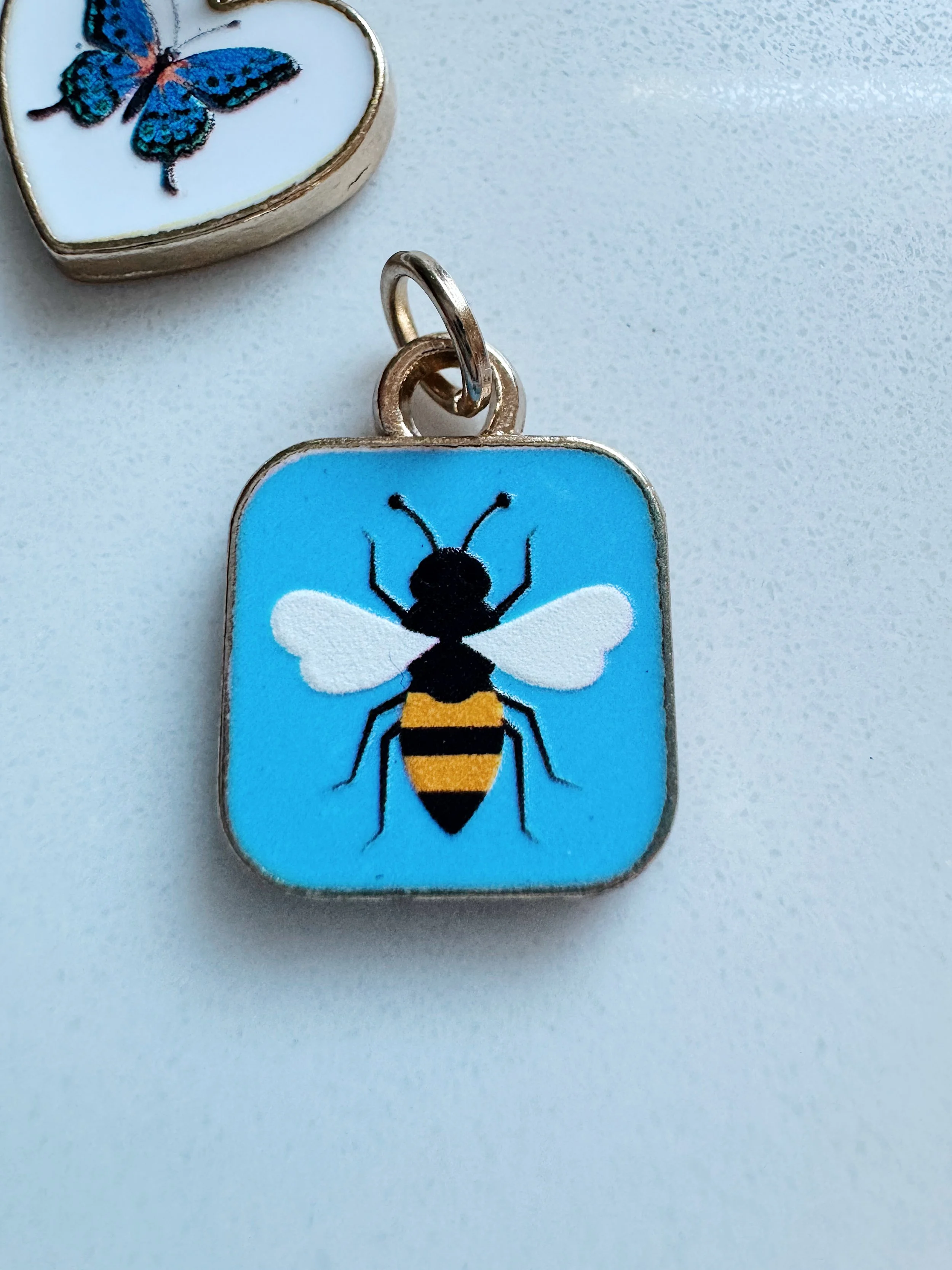 Blue Bee Clip-On Charm