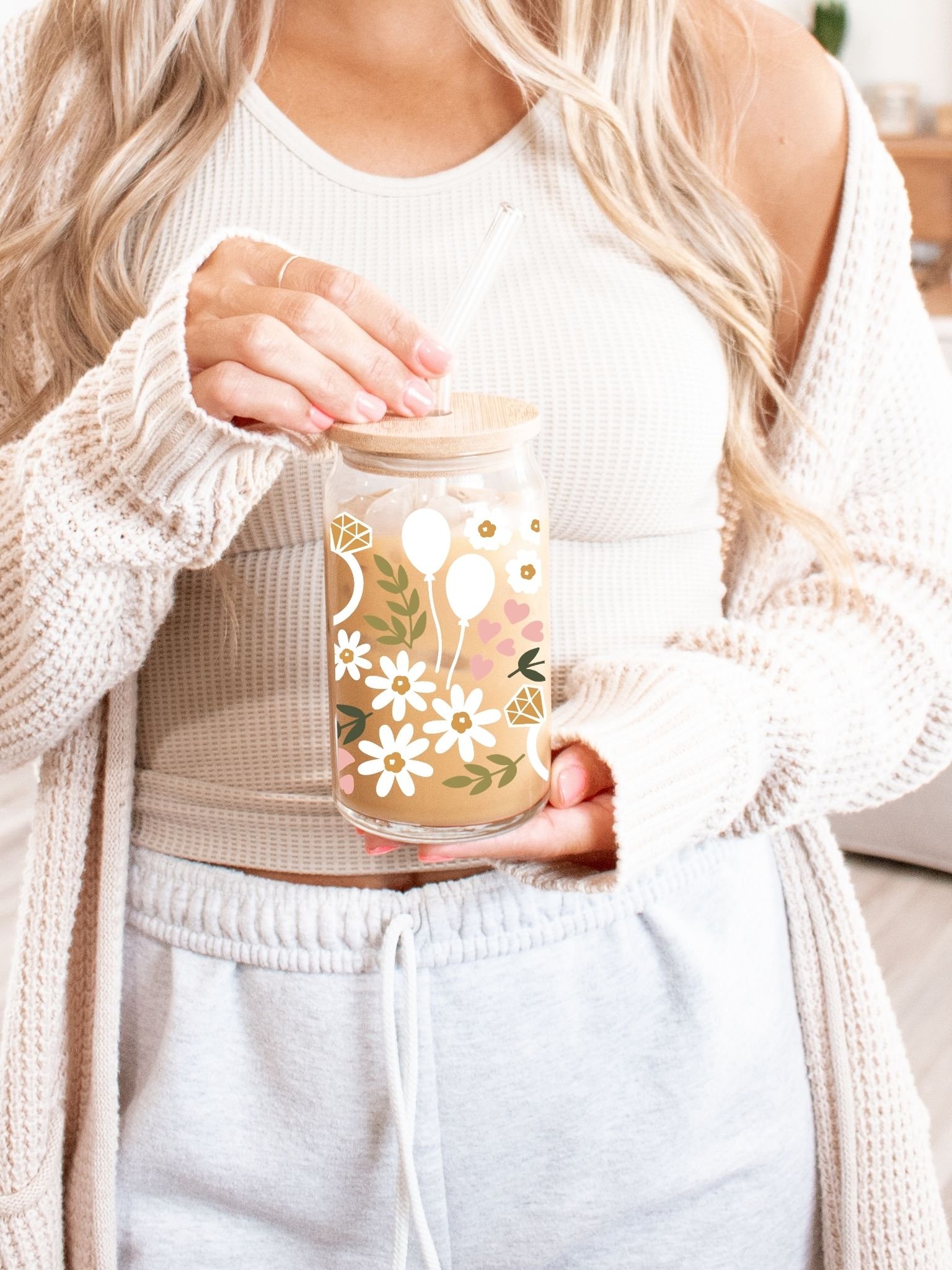 wedding glass latte cup gift idea