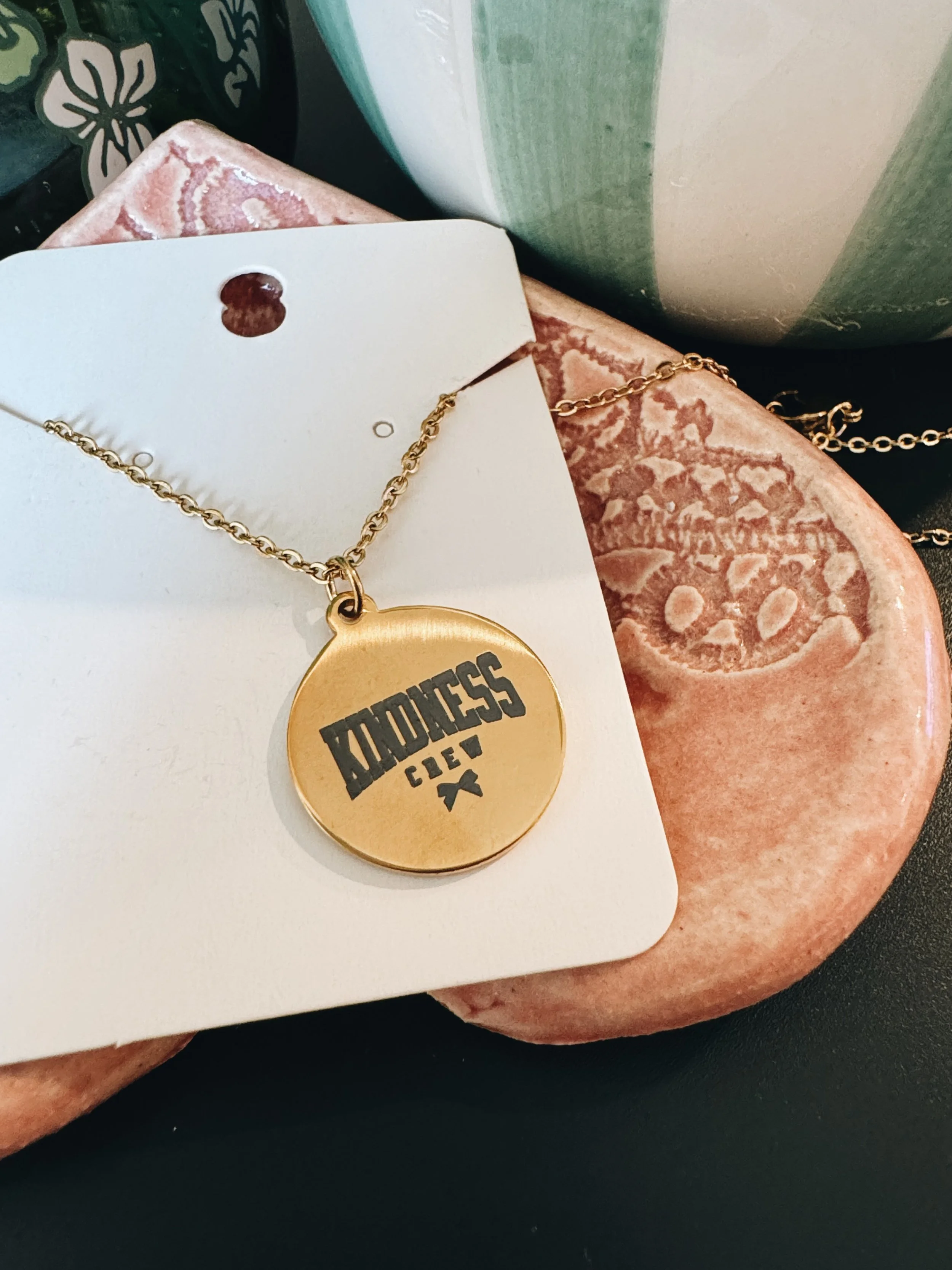 encouragement necklace silver gold rose gold