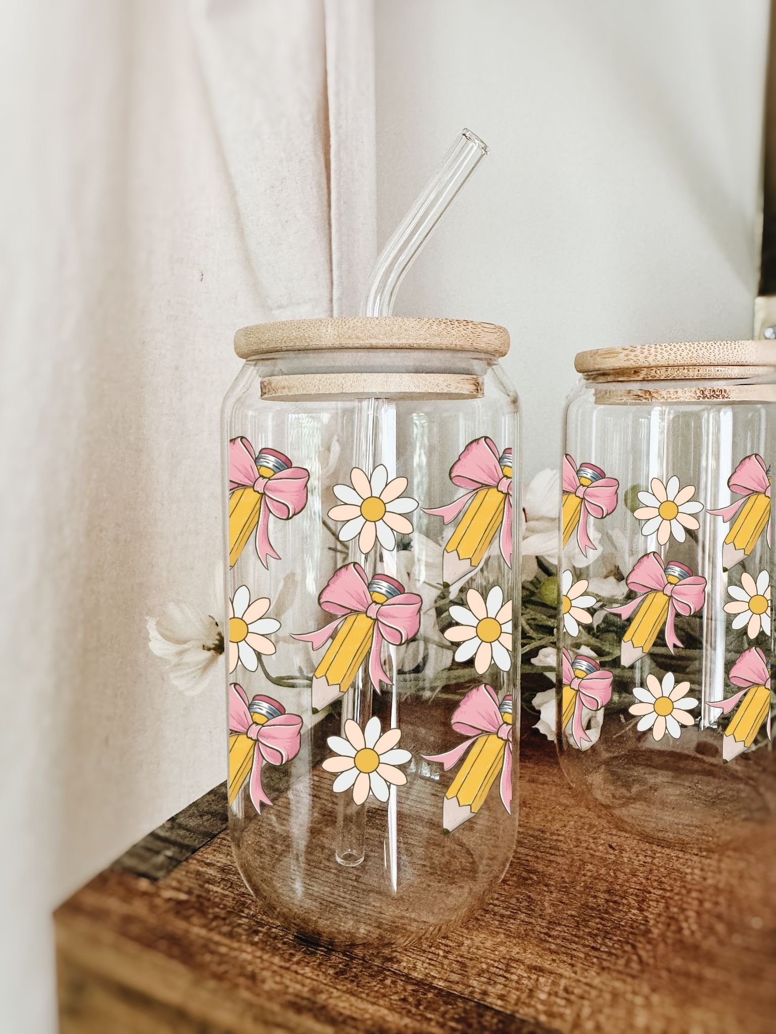 teacher appreciation iced coffee glass