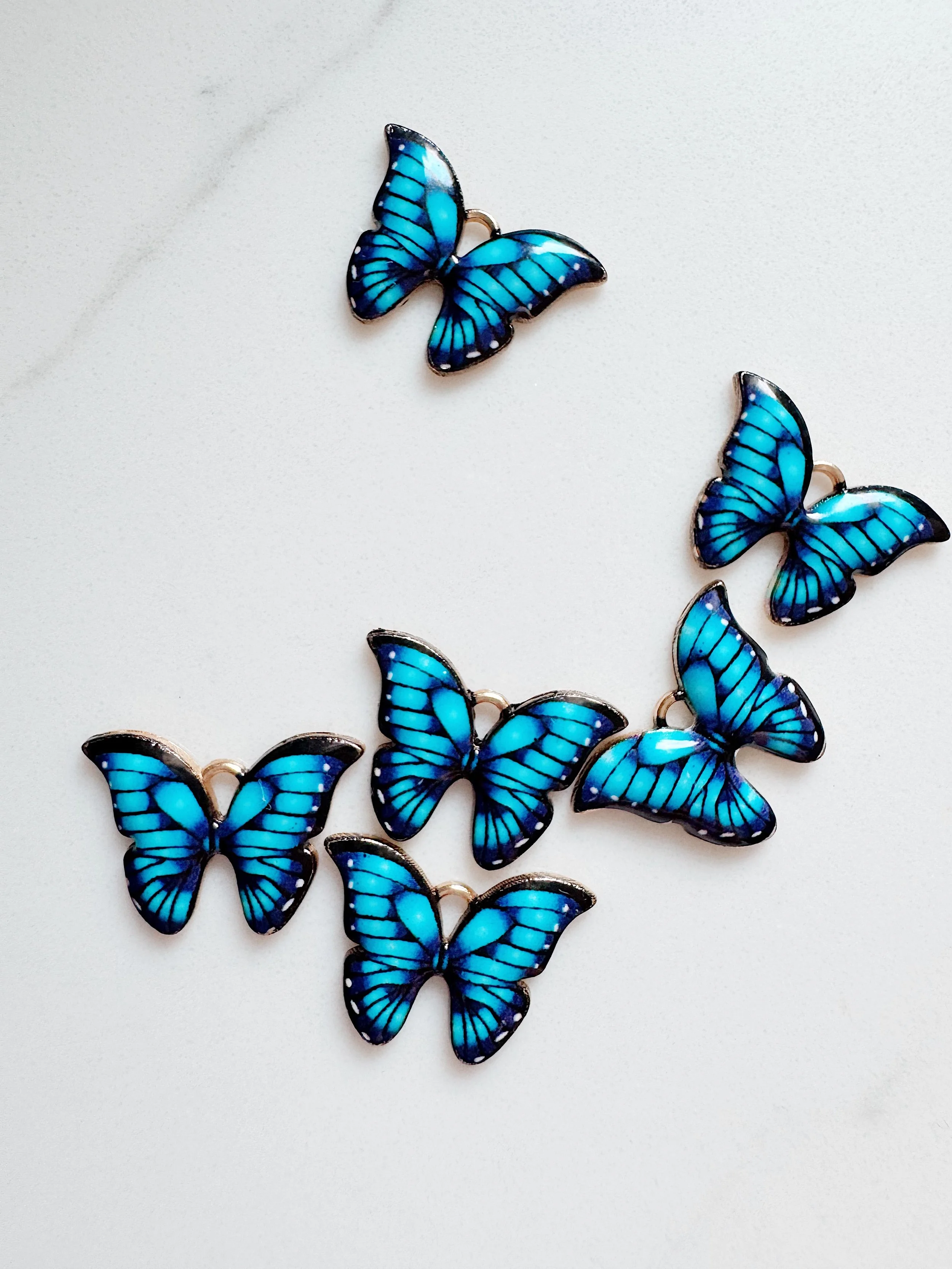 Blue Butterfly Clip-On Charm
