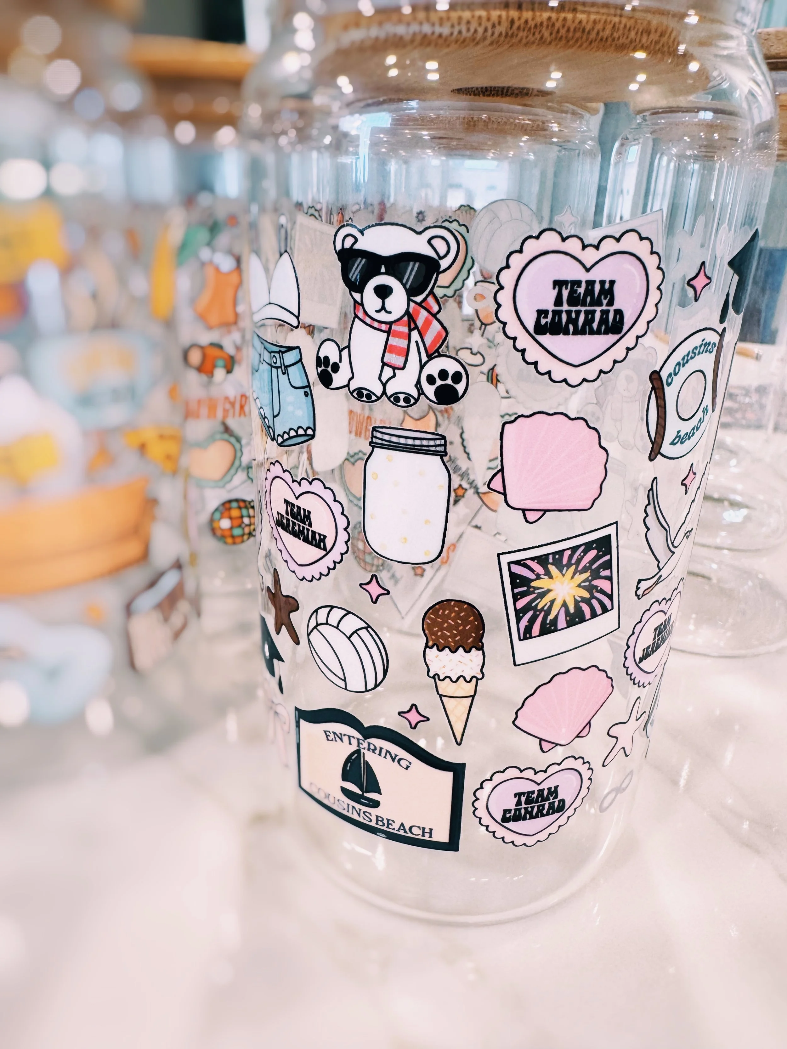 Summer I Turned Pretty Inspired Glass Latte Cup