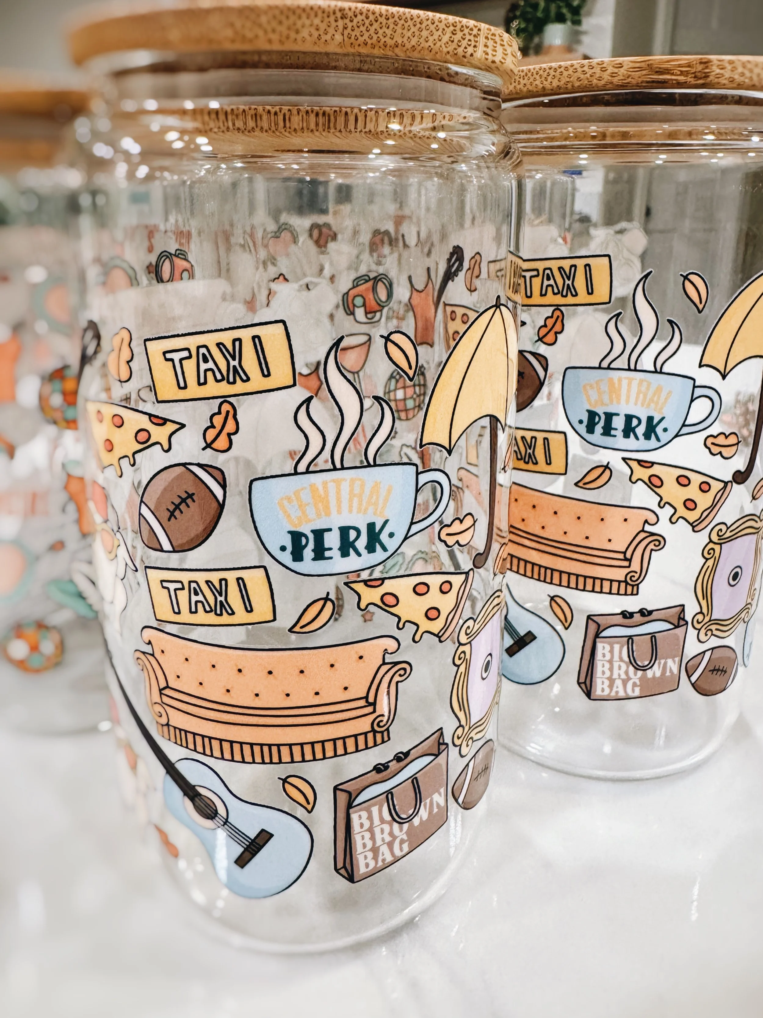 Friends Inspired Glass Latte Cup