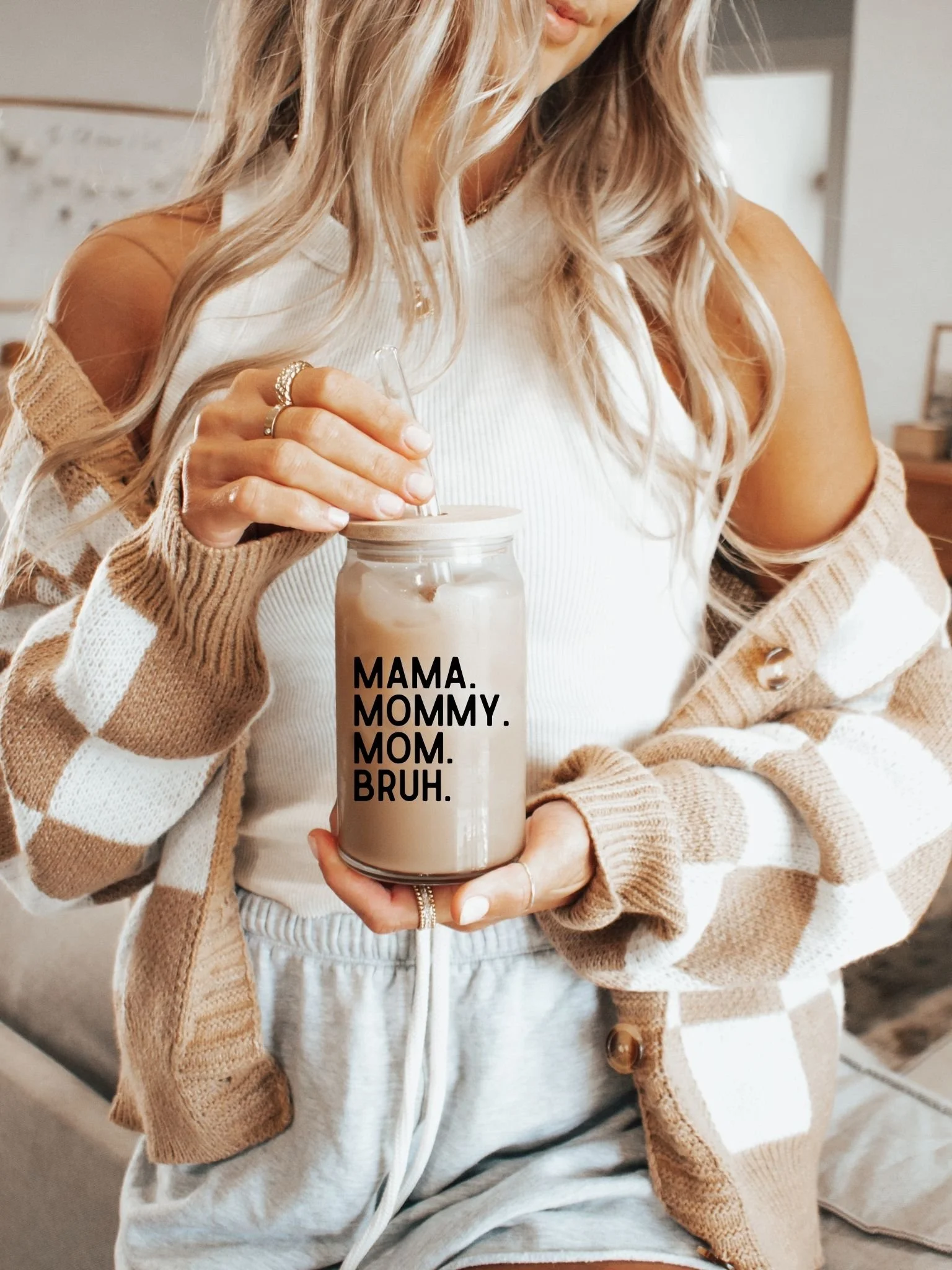 mom gift coffee glass cup