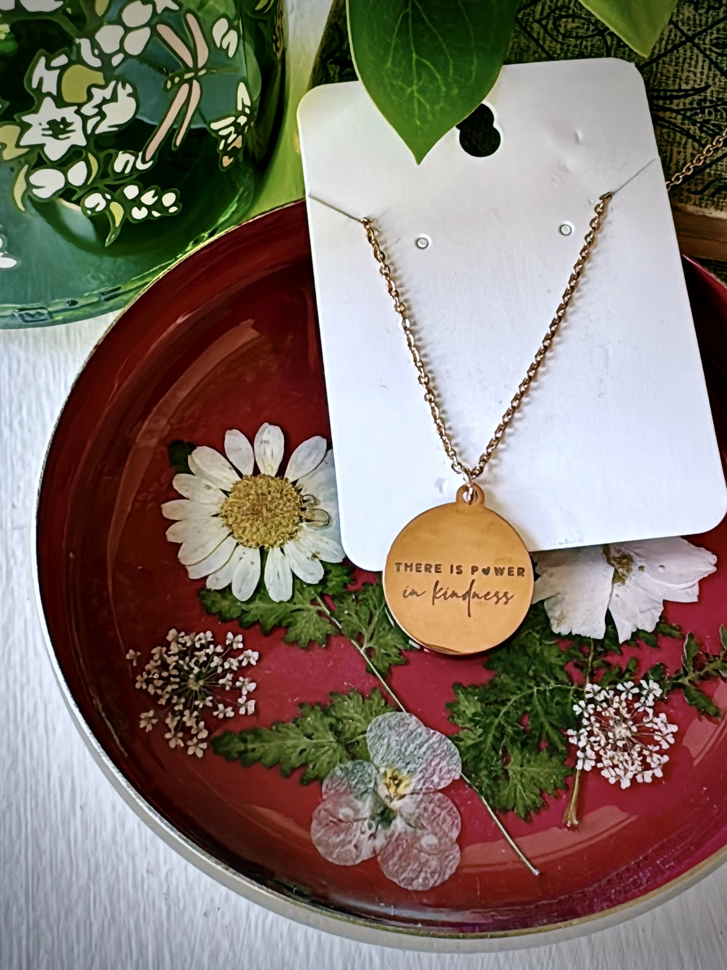 teacher kindness necklace message