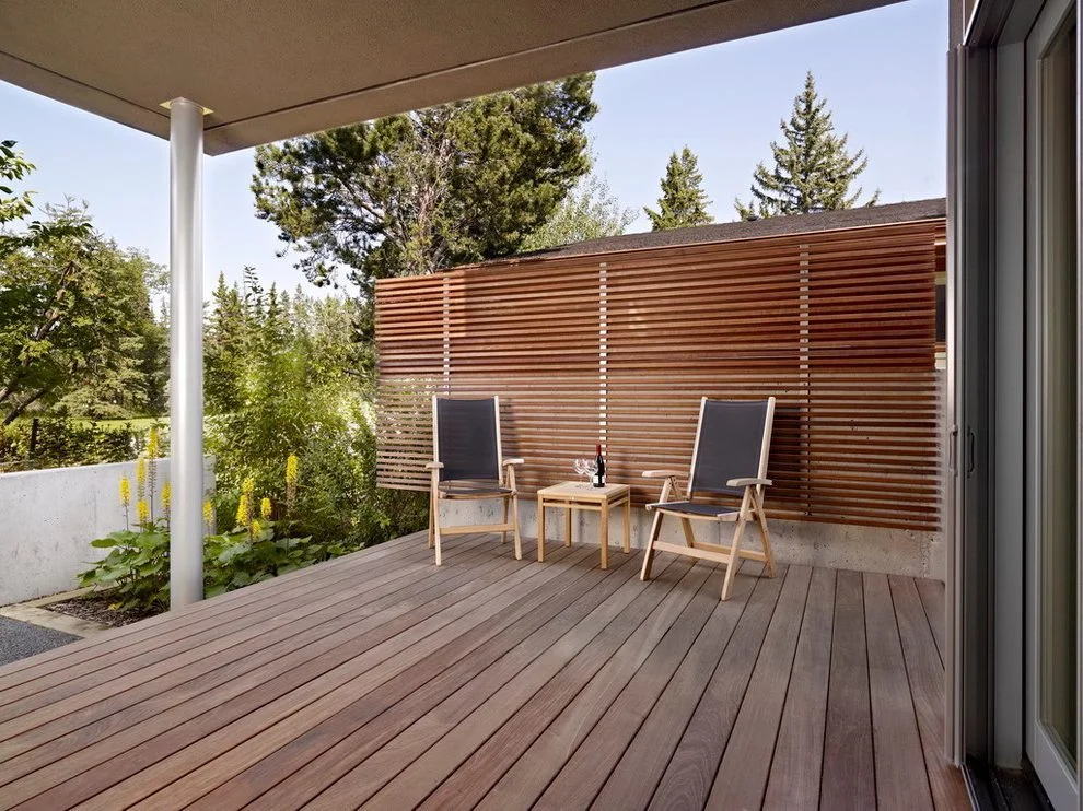 New decks and patio partitioning