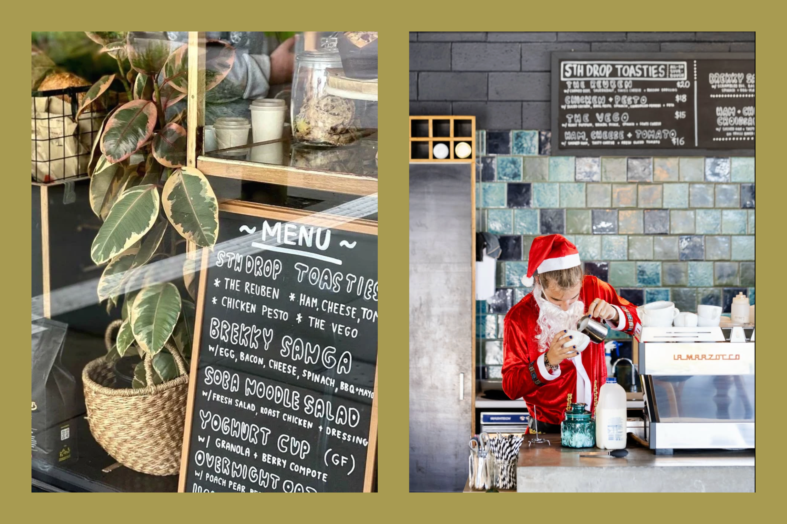 South Drop Cafe Menu Sign