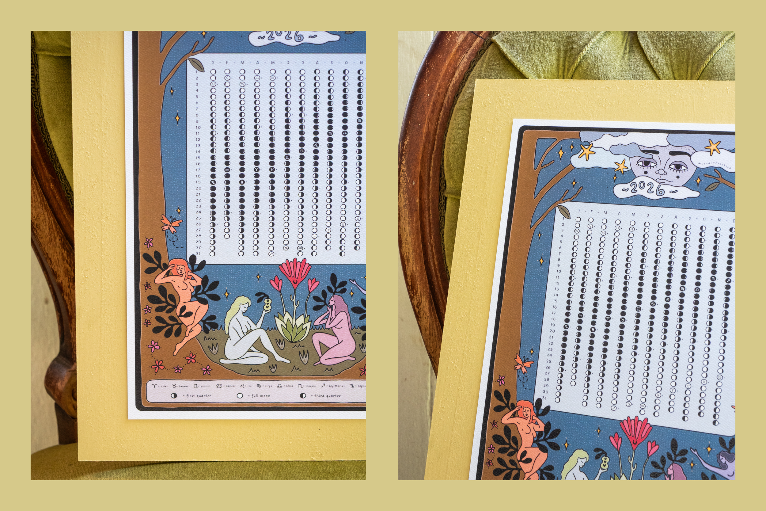 2026 Lunar Calendar - Illustrated Poster