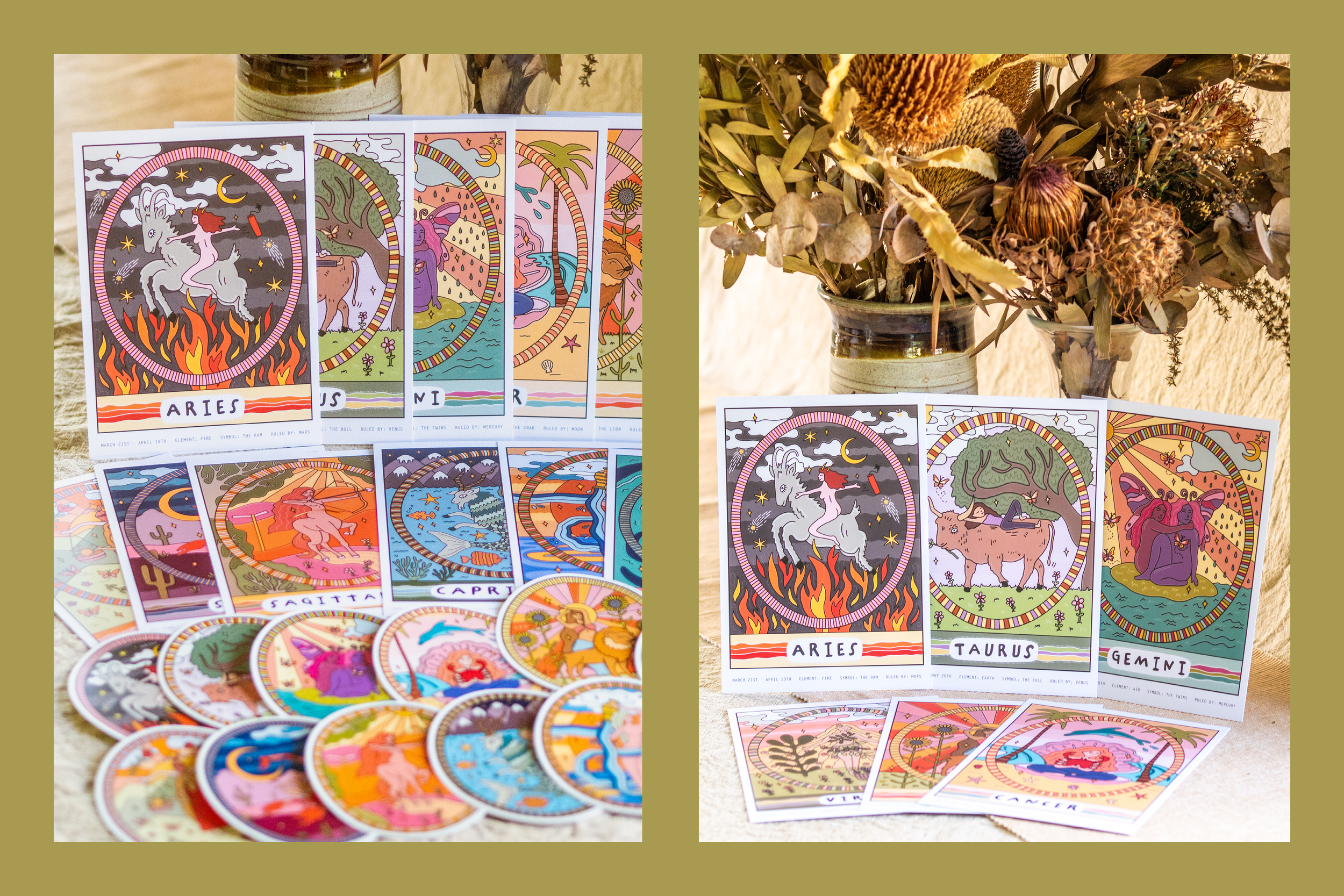 The Zodiac Sisters - Print & Sticker Series