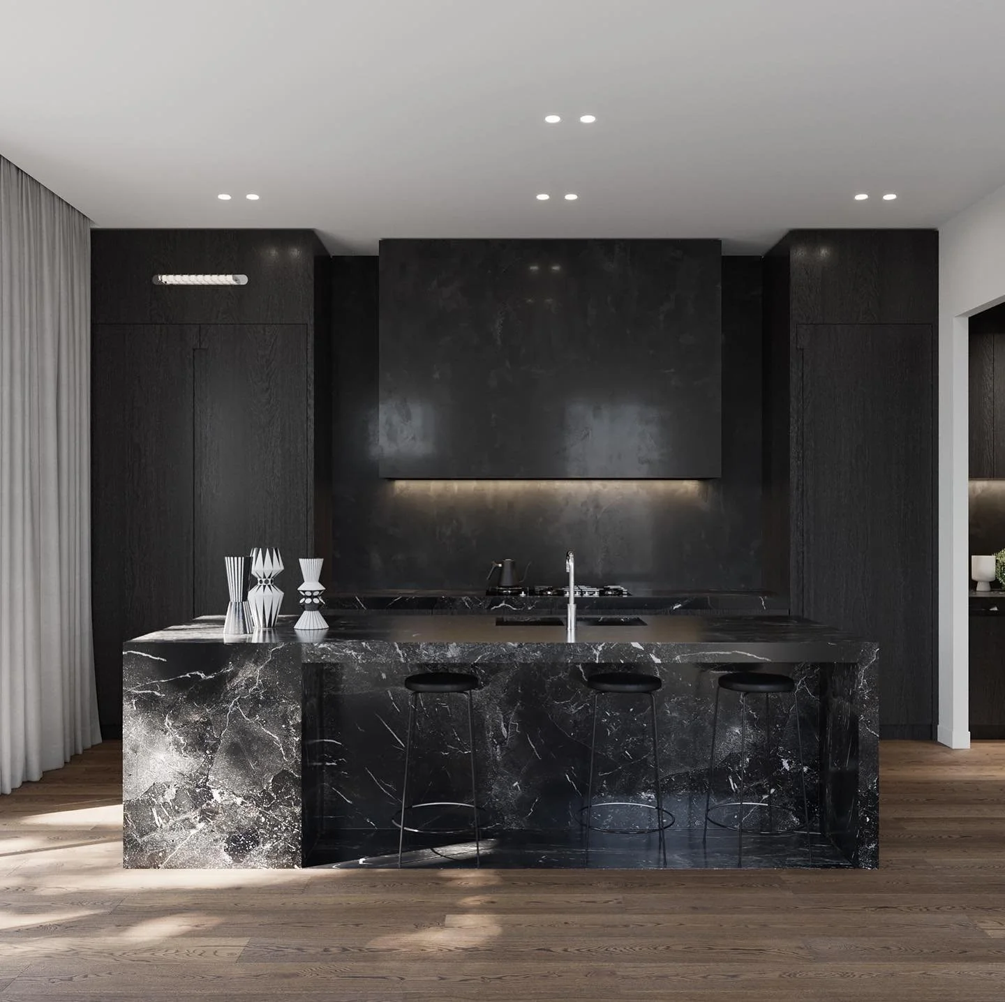 Sleek kitchen at our Doncaster build designed by @nickolasgurtler can&rsquo;t wait to see this one come to life onsite. 

Visualised by @stevebrown_afterglow
