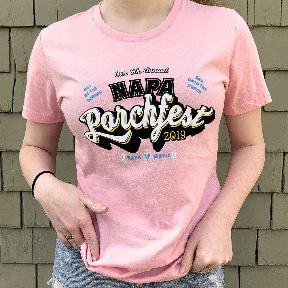 enhed kapital positur Ladies 2019 LIGHT PINK - Napa Porchfest T Shirt — Napa Porchfest