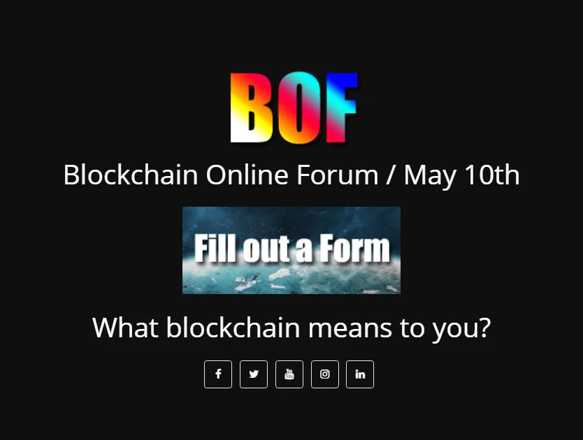 Blockchain Online Forum - Youtube Live