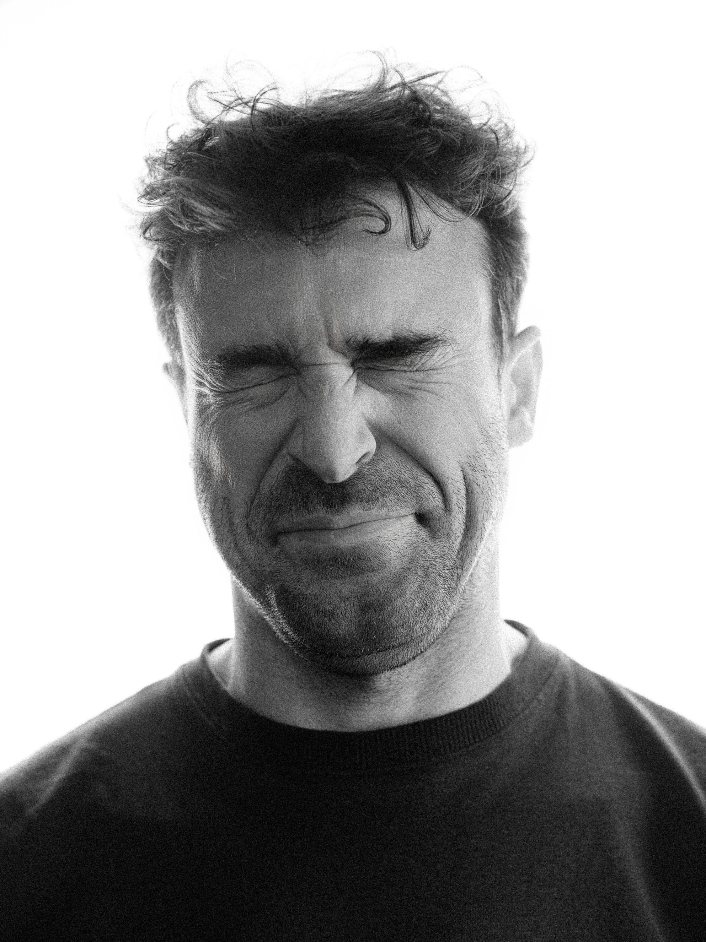 Black & White Portrait of a french actor in Paris
