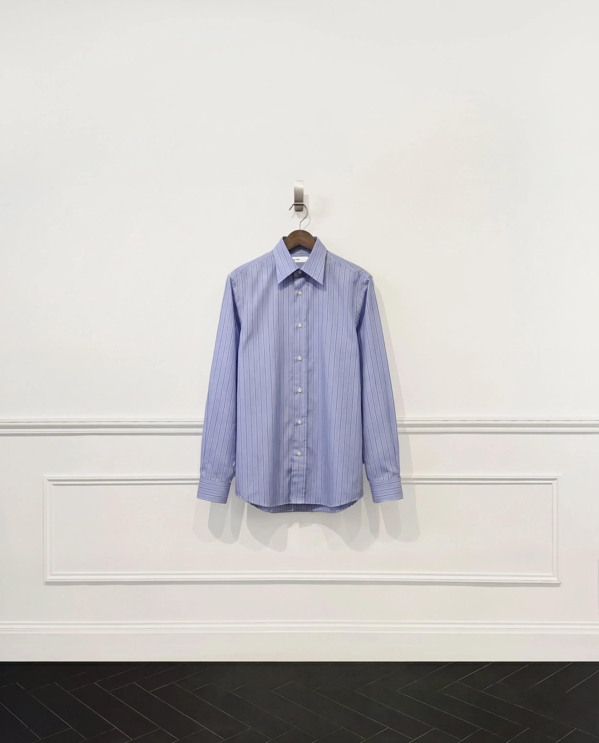 Chemise classique à rayures bleues