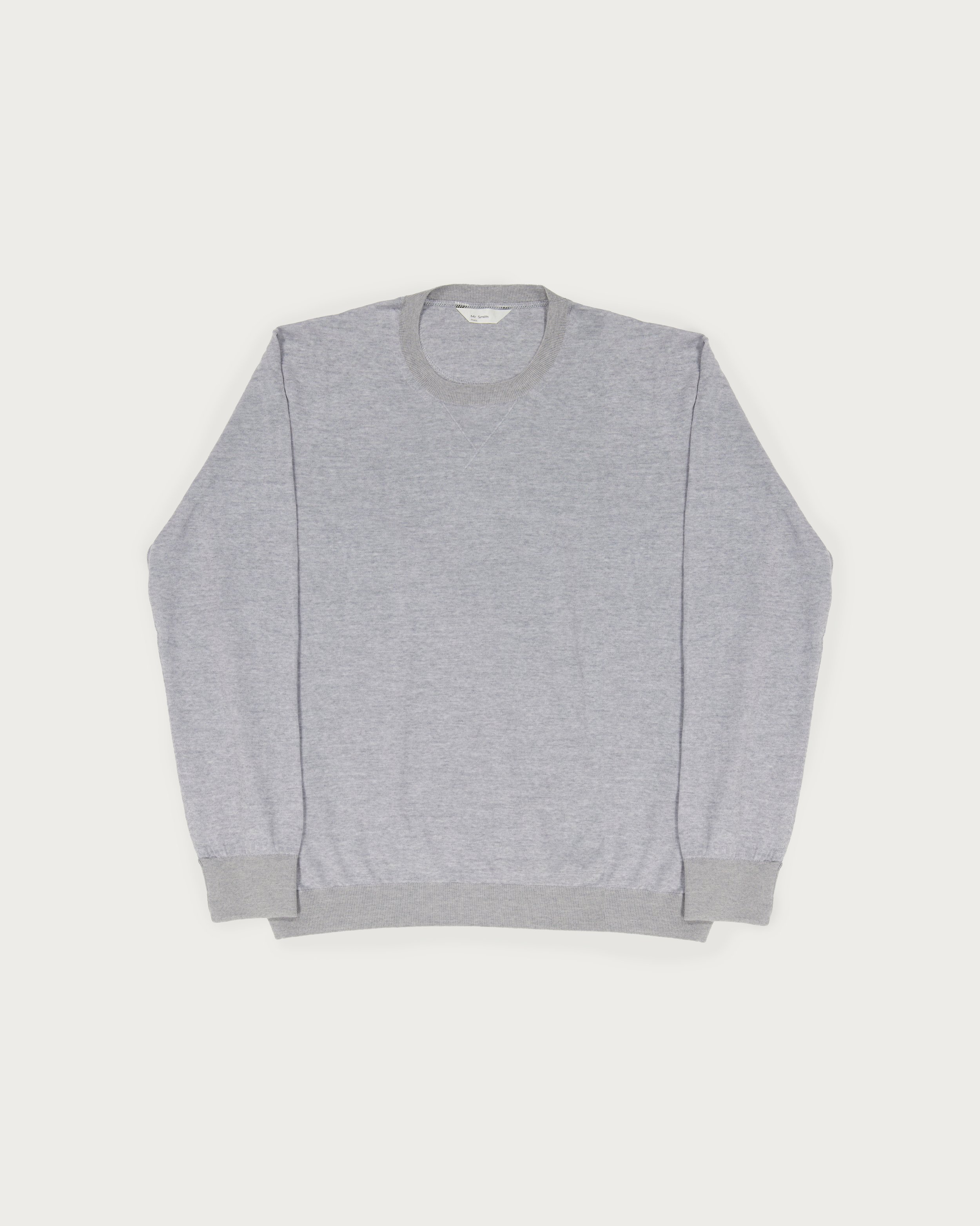 Pull col rond - gris clair
