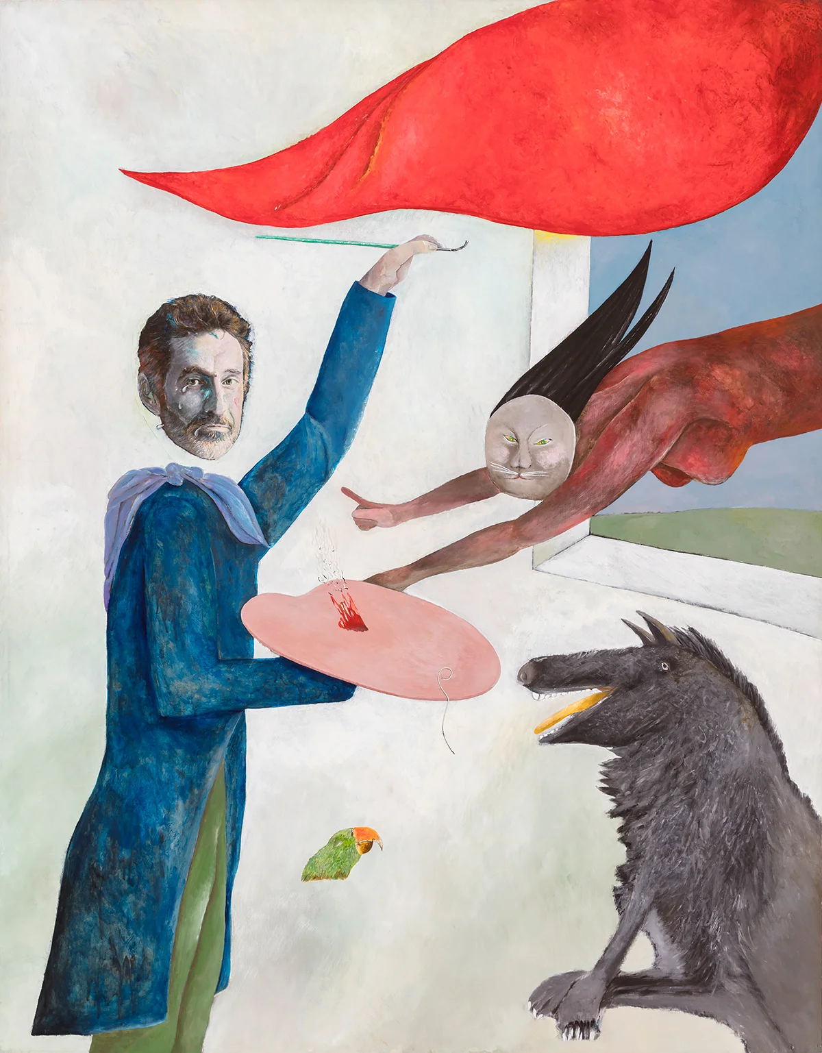 Autoportrait masqué , 1990