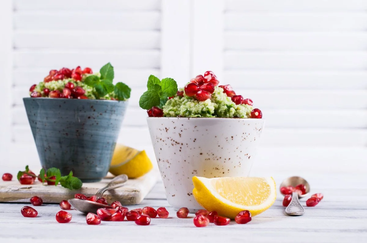 Green Couscous with Mint &amp; Pomegranate