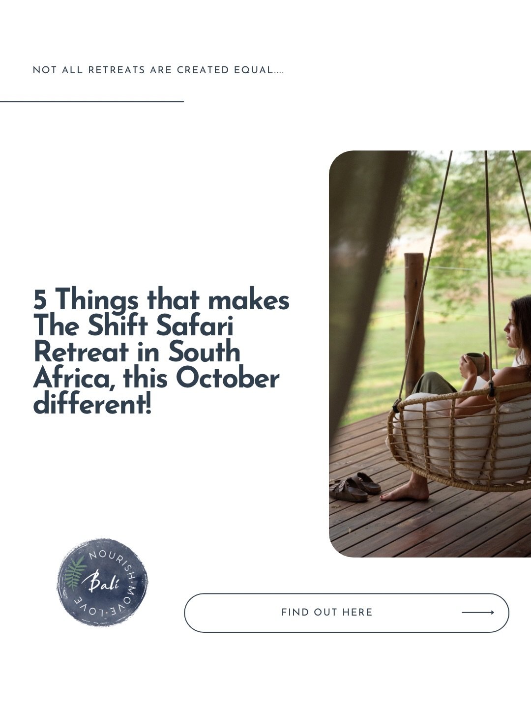 There are a LOT of beautiful safari retreats out there.

So when I created The Shift Safari Retreat, I didn&rsquo;t want to simply put yoga and safari together, choose a gorgeous lodge and call it a retreat.
I wanted it to feel personal.

I wanted yo