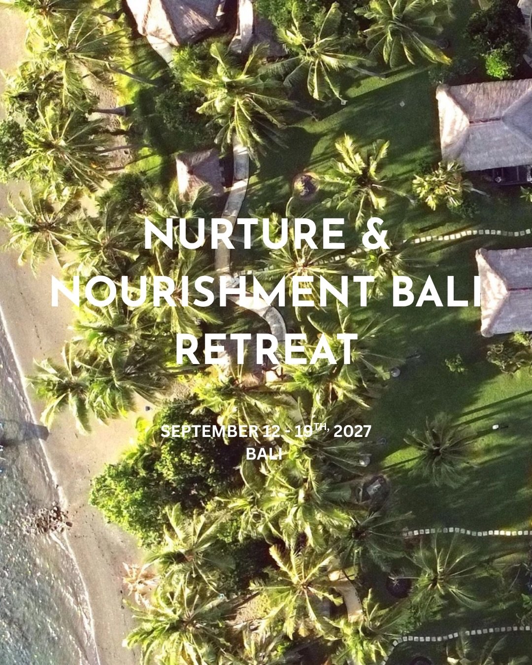 ✨ THE BALI RETREAT IS BACK FOR 2027 ✨

Eight days to step away from your normal life and into something that feels completely different.

To wake up in Bali with nowhere you need to rush to.

To move your body. Eat beautiful food. Swim in the ocean. 